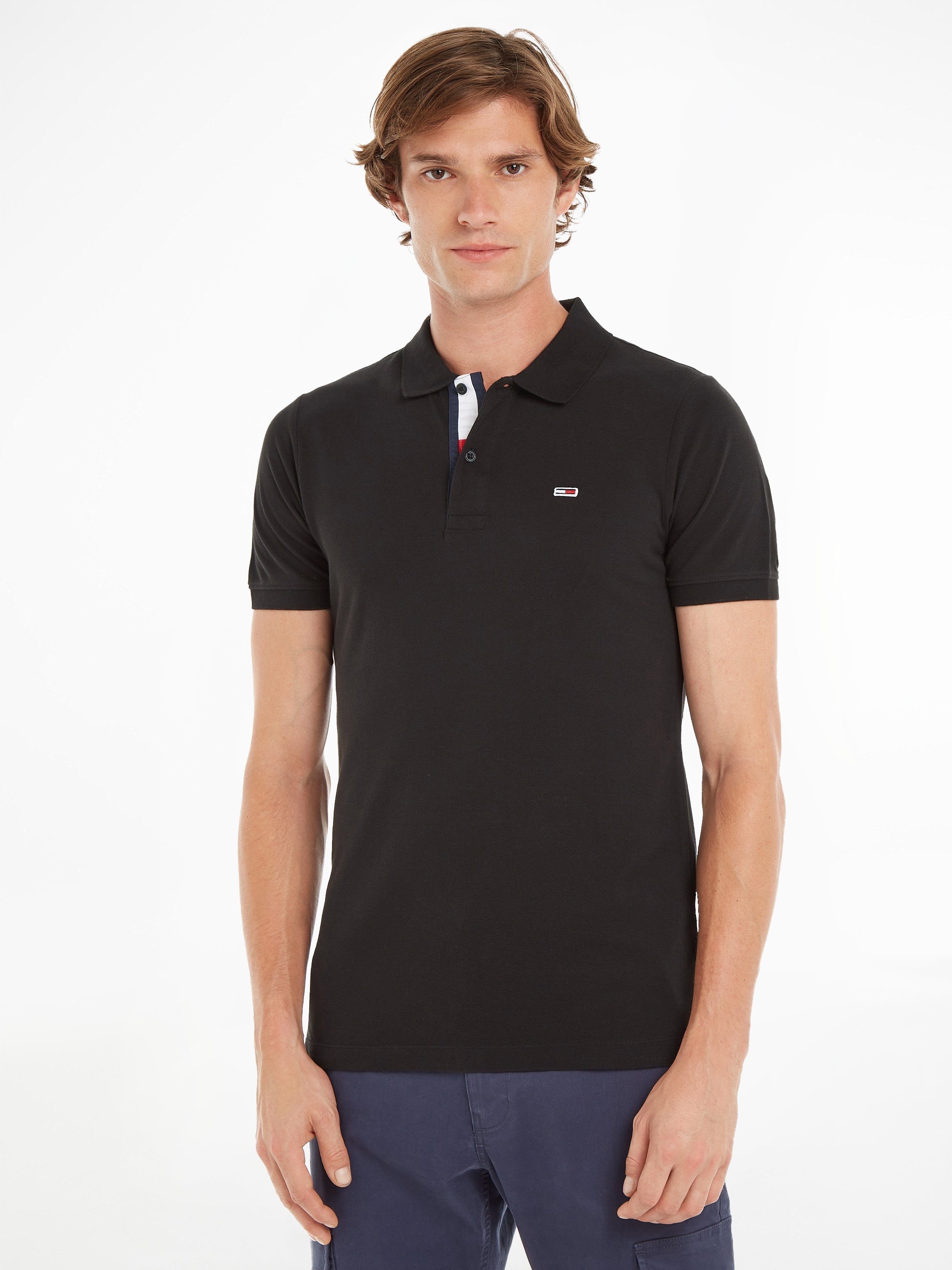 Black Tommy POLO Poloshirt PLACKET TJM Jeans SLIM