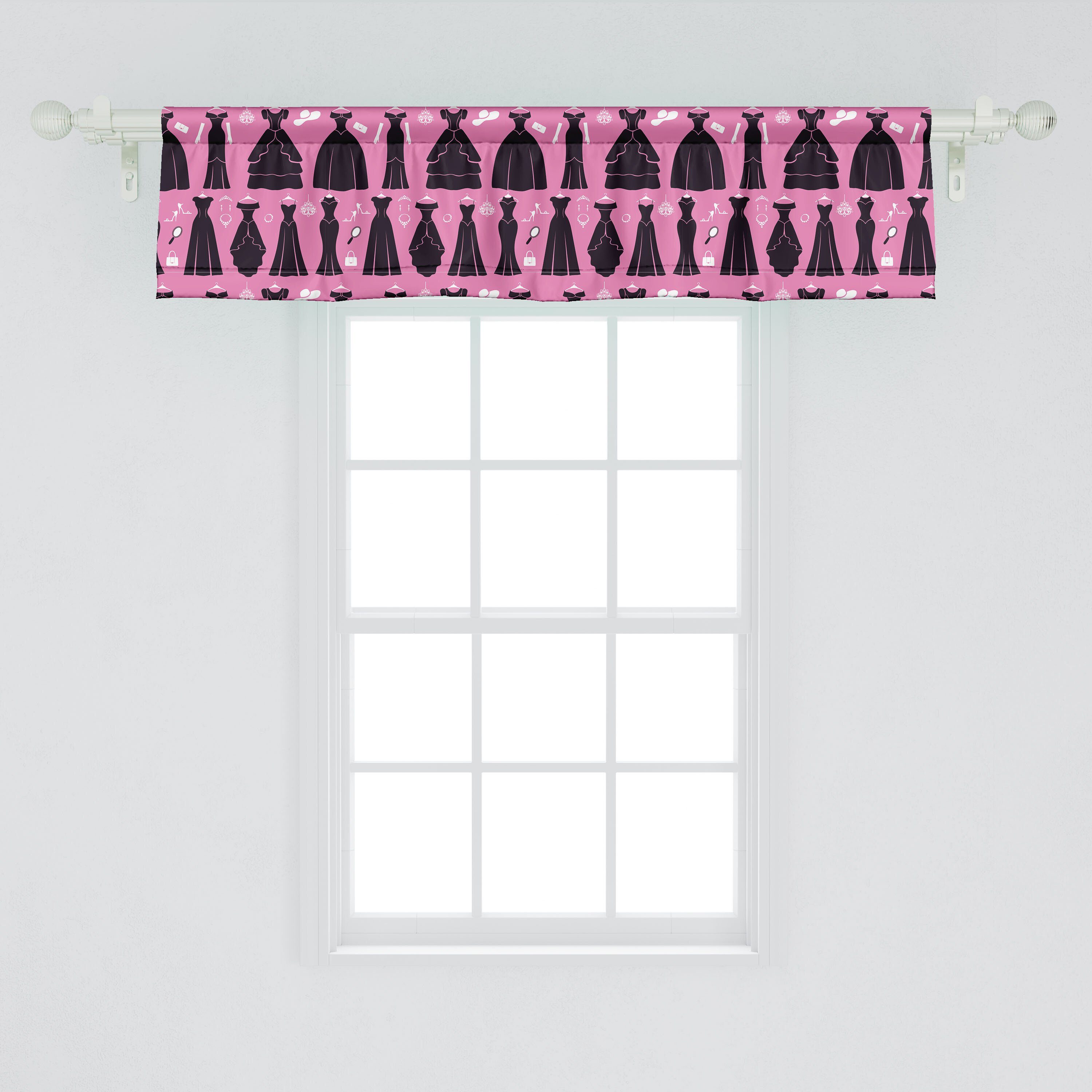 Scheibengardine Vorhang Volant für Mode Cocktailkleider Schlafzimmer mit Microfaser, Ballkleider Abakuhaus, Dekor Stangentasche, Küche