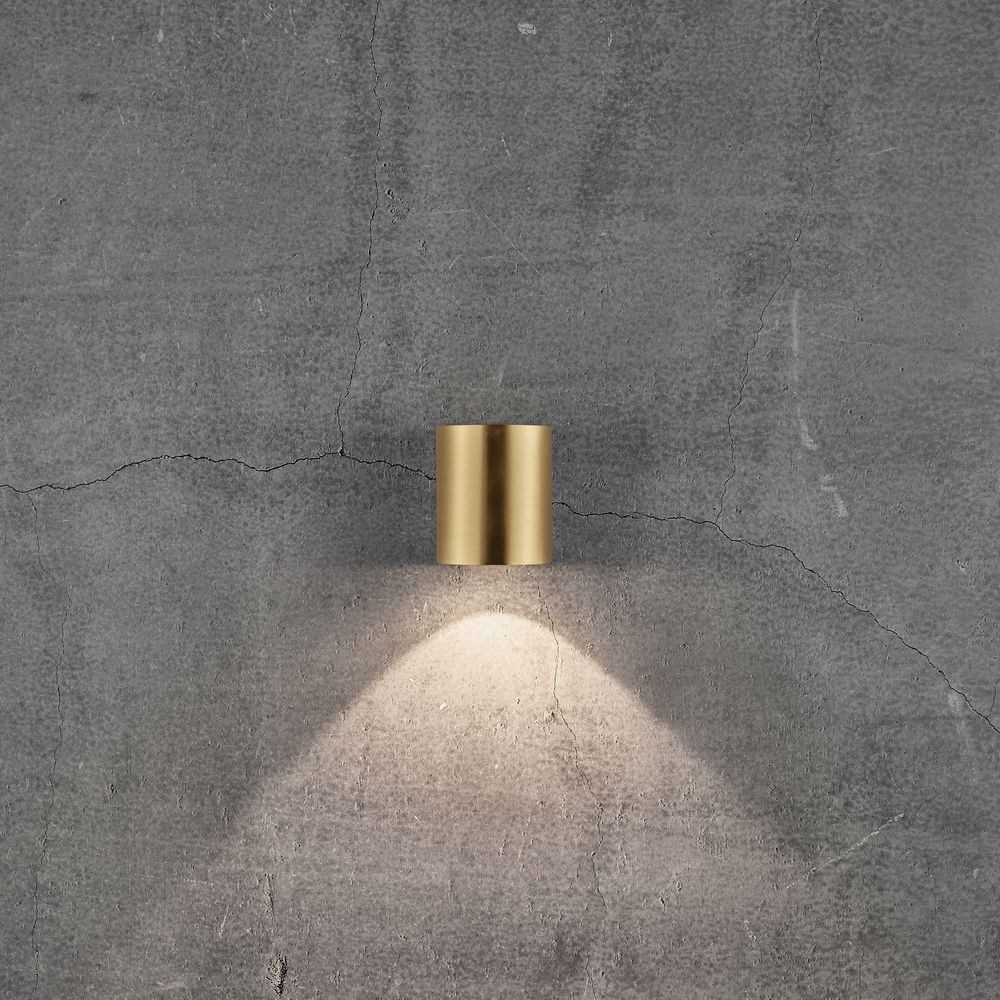 Nordlux Außen-Wandleuchte LED Wandleuchte Canto in Messing und Transparent 2x6W 290lm IP44, LED