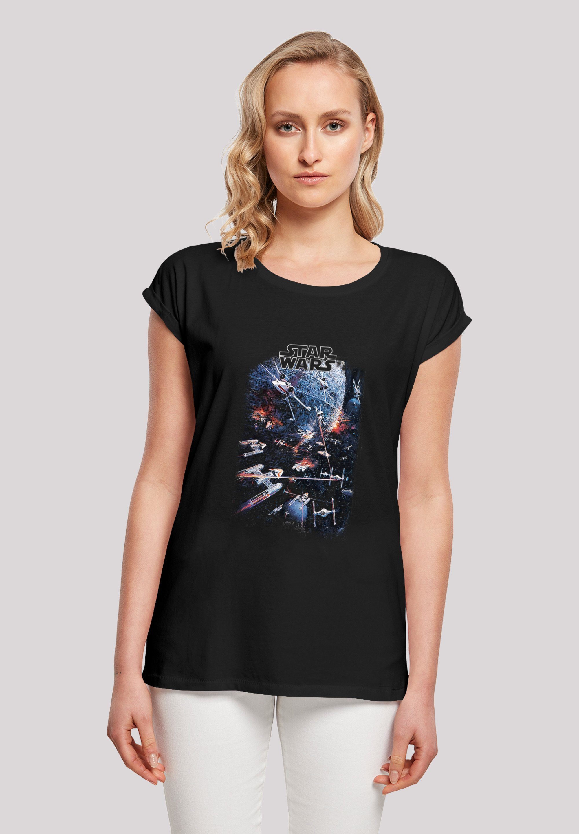 F4NT4STIC Kurzarmshirt Damen (1-tlg) Tee Shoulder Star with Extended Wars Universe- Ladies