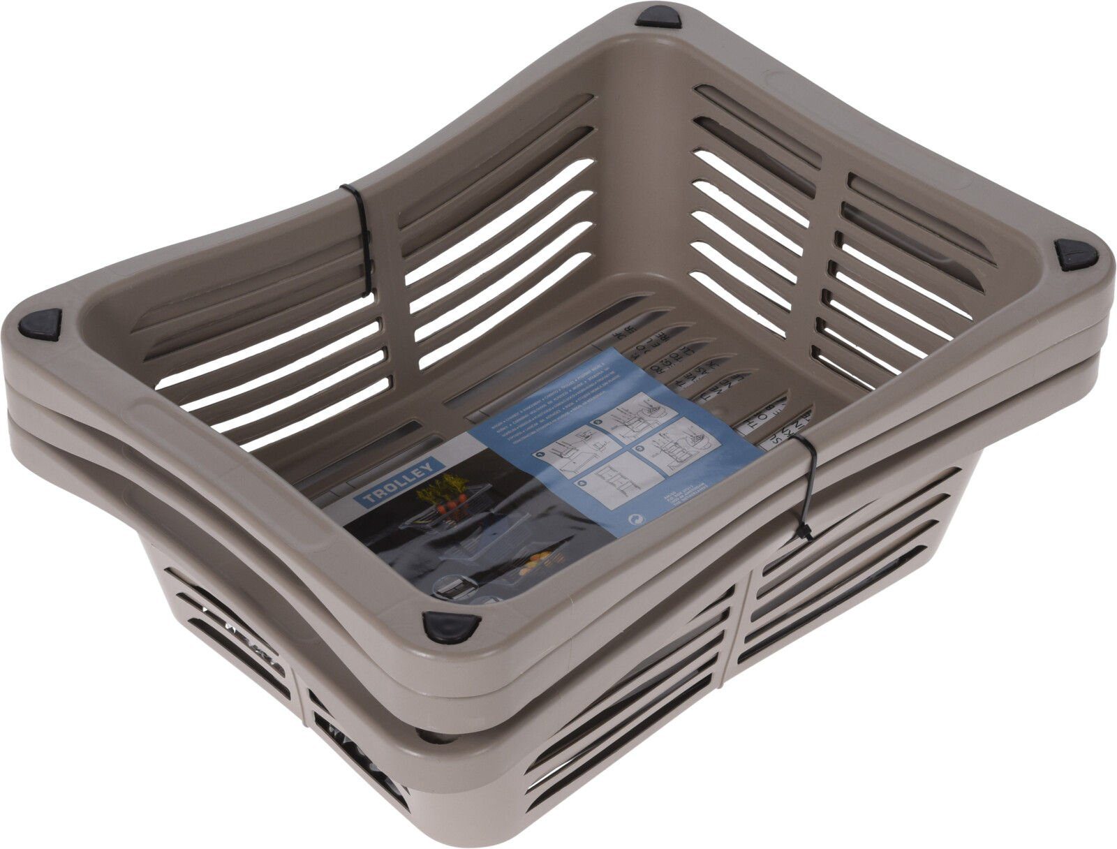 Spetebo Küchenwagen Roll Küchenwagen mit 3 Körben - 69 x 40 x 30 cm, Rollwa günstig online kaufen