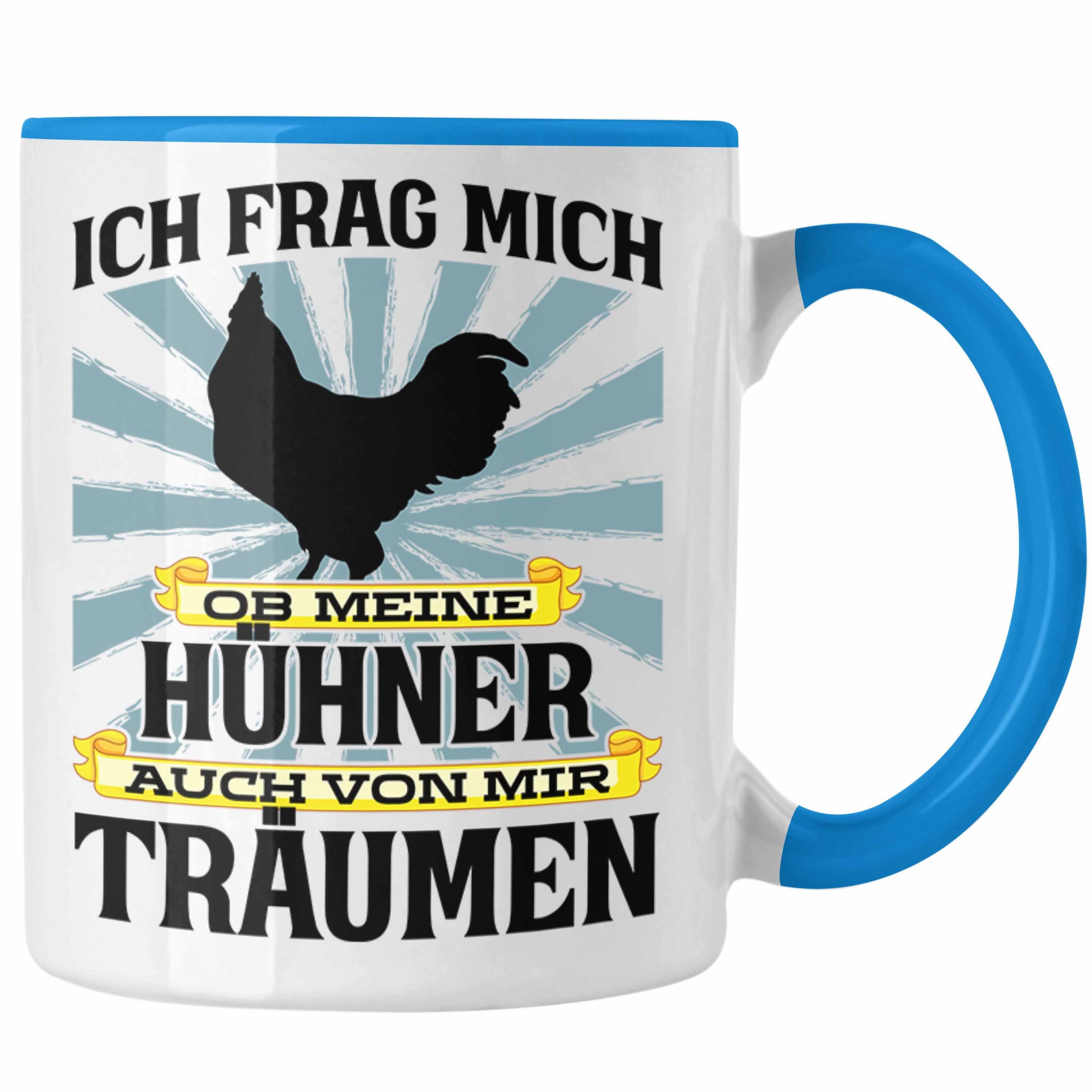 Spruch Geschenke Landwirtschaft - Trendation Blau Spruch Kaffeetasse Tasse Trendation Tasse Landwirt Geschenk Bauer für Männer Hühner-Flüsterer Traktor