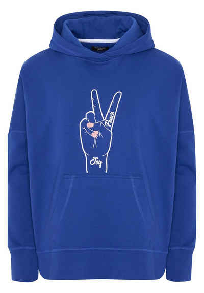 Oklahoma Jeans Kapuzensweatshirt mit Peace-Print