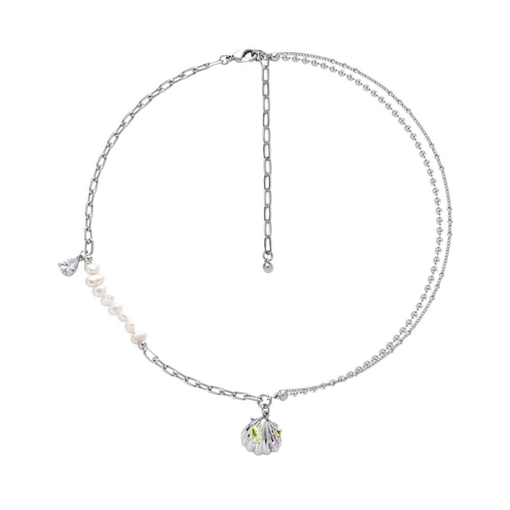 Aphelios Choker Perlenmuschel-Halskette (1-tlg., Geeignet für alle Gelegenheiten,Damen), Legierungs-Galvanik-Halskette, Süßwasserperlen,Damen | Halsbänder