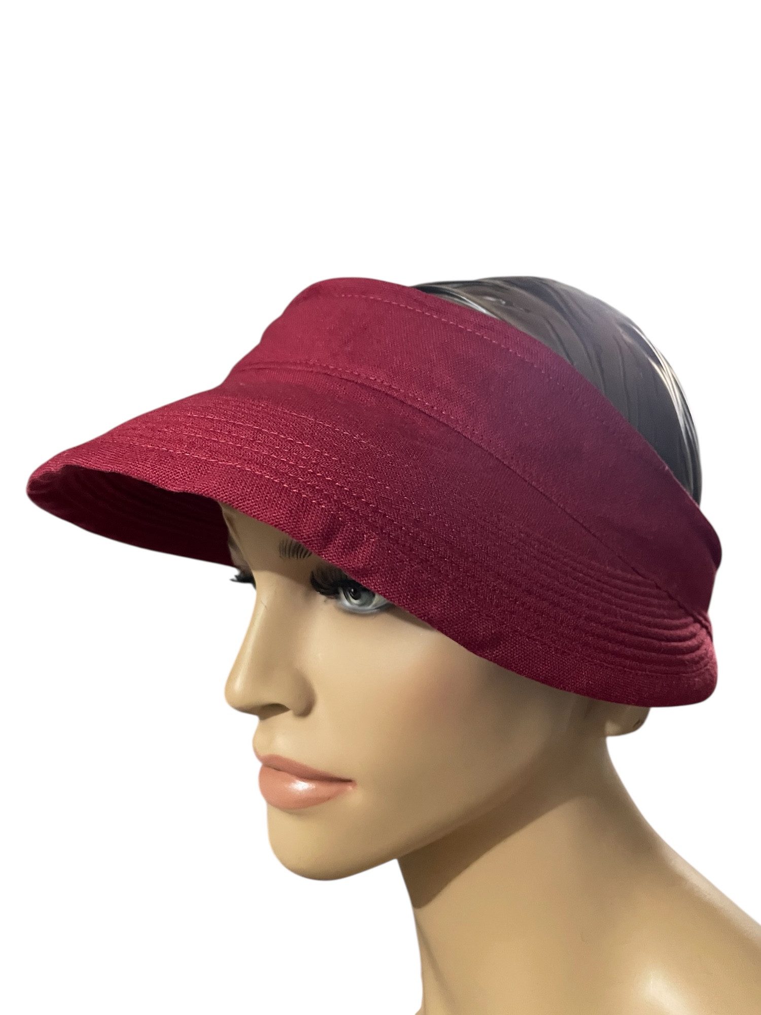 Taschen4life Sonnenhut Visor Cap 2in1 Sonnencap Basecap & Sonnenschutz in Einem, unisex, aus Leinen