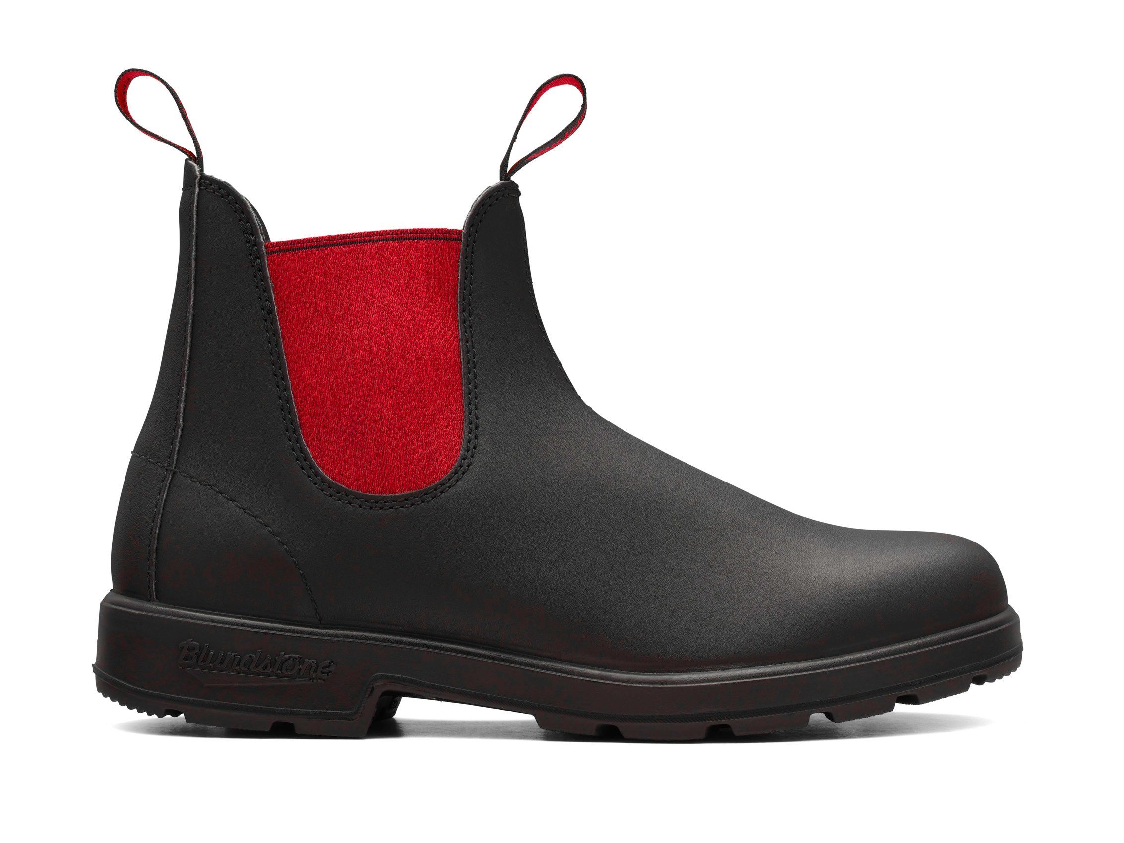 Blundstone Black Leather & Red Elastics Model 508 Chelseaboots