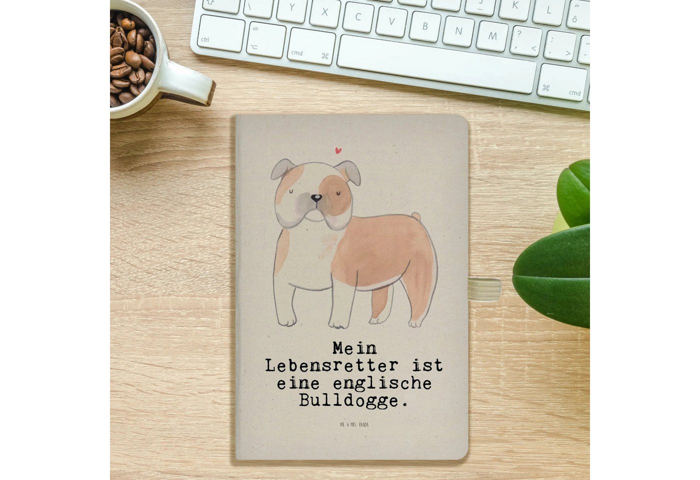 Thumbnail - Mr. & Mrs. Panda Notizbuch Englische Bulldogge Lebensretter - Transparent - Geschenk, A5 Notizbu Mr. & Mrs. Panda, Inspi...