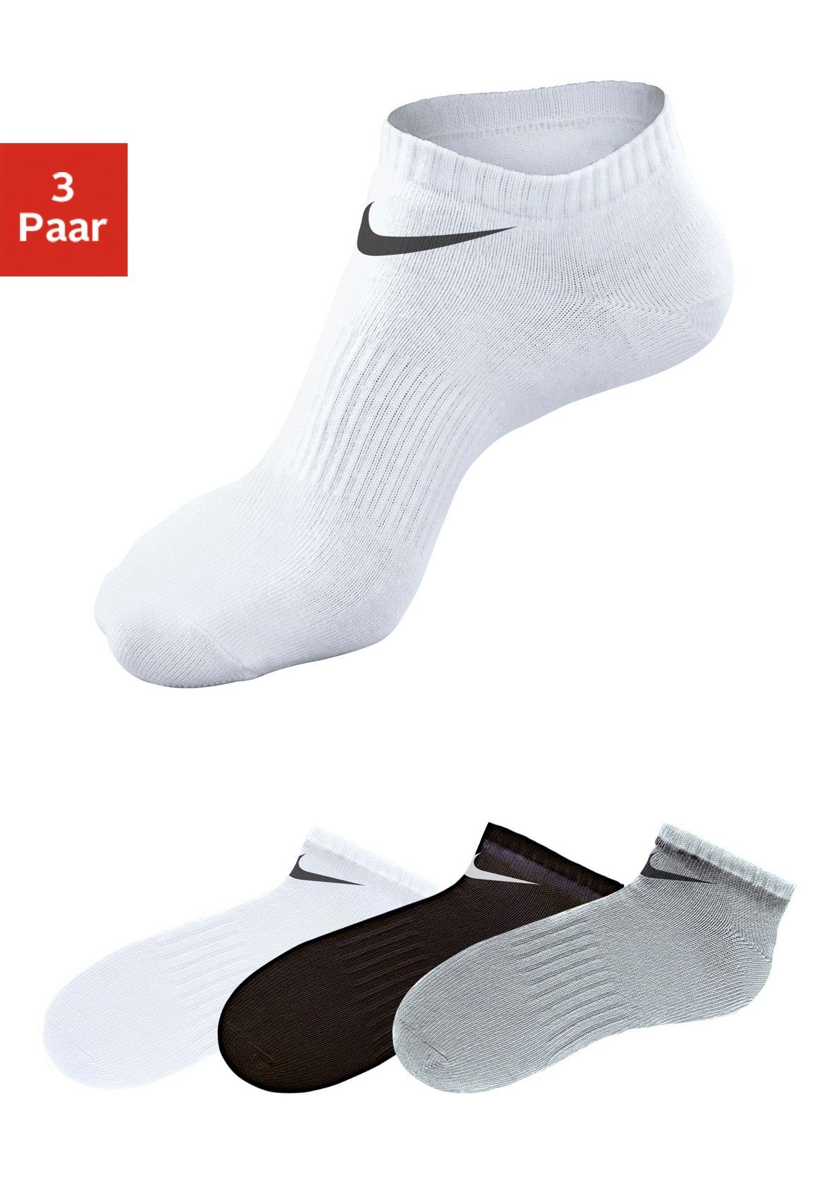 Nike Sneakersocken (3-Paar) mit Mittelfußgummi | OTTO