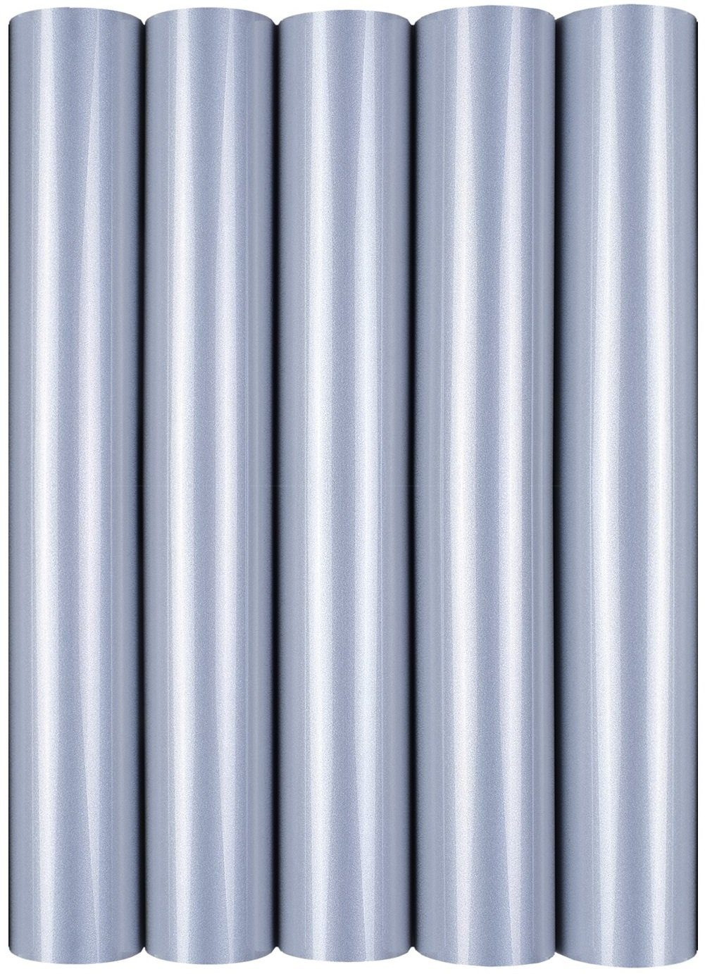 Reflective Textilfolie, 30x20 cm Reflektierende mehrfarbig, Hilltop Transparentpapier Transferfolie, Silver