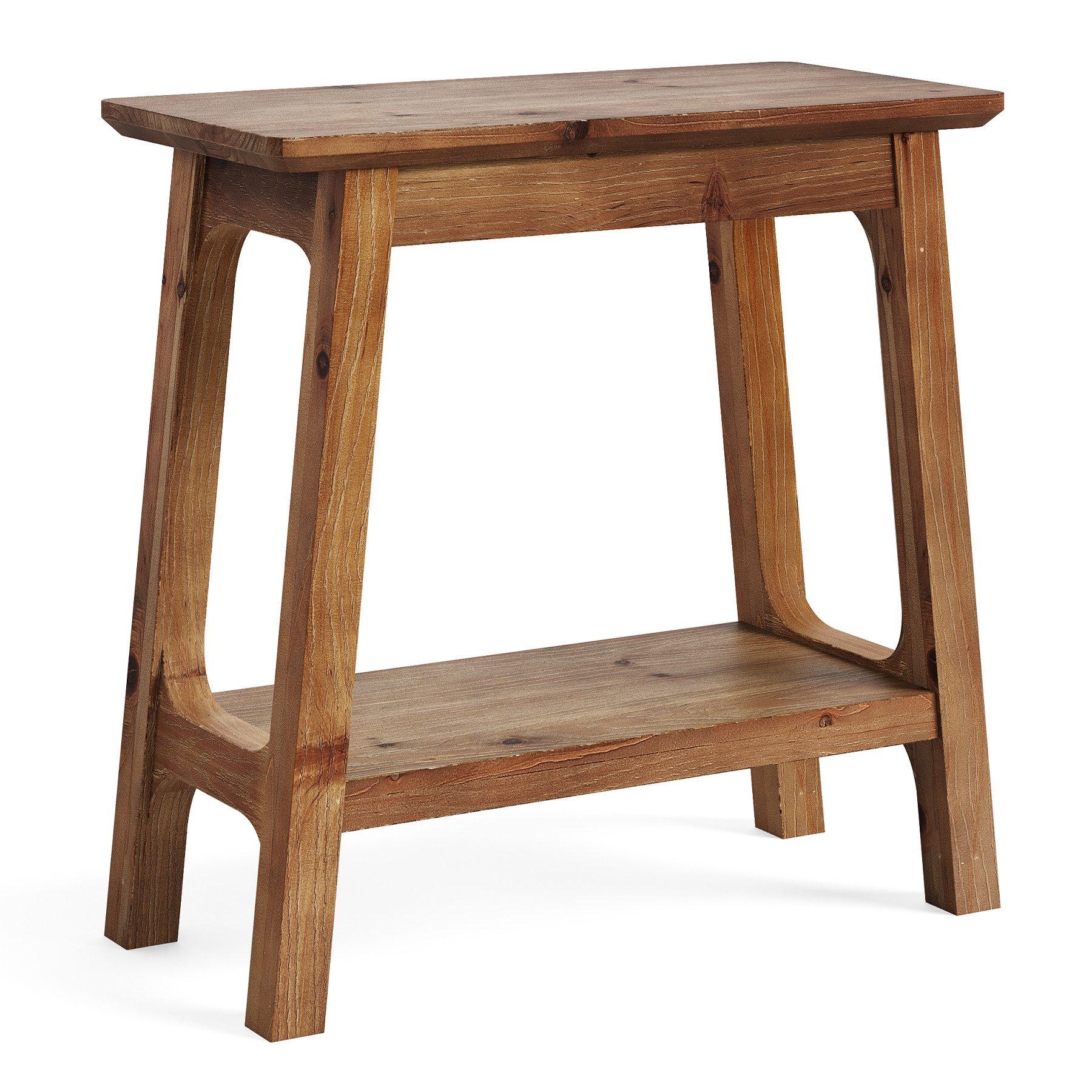 Tribesigns Beistelltisch Schmaler Beistelltisch aus Massivholz für kleine Räume (für Schlafzimmer), 60 cm breite Sofa-Beistelltische, schmale Nachttische