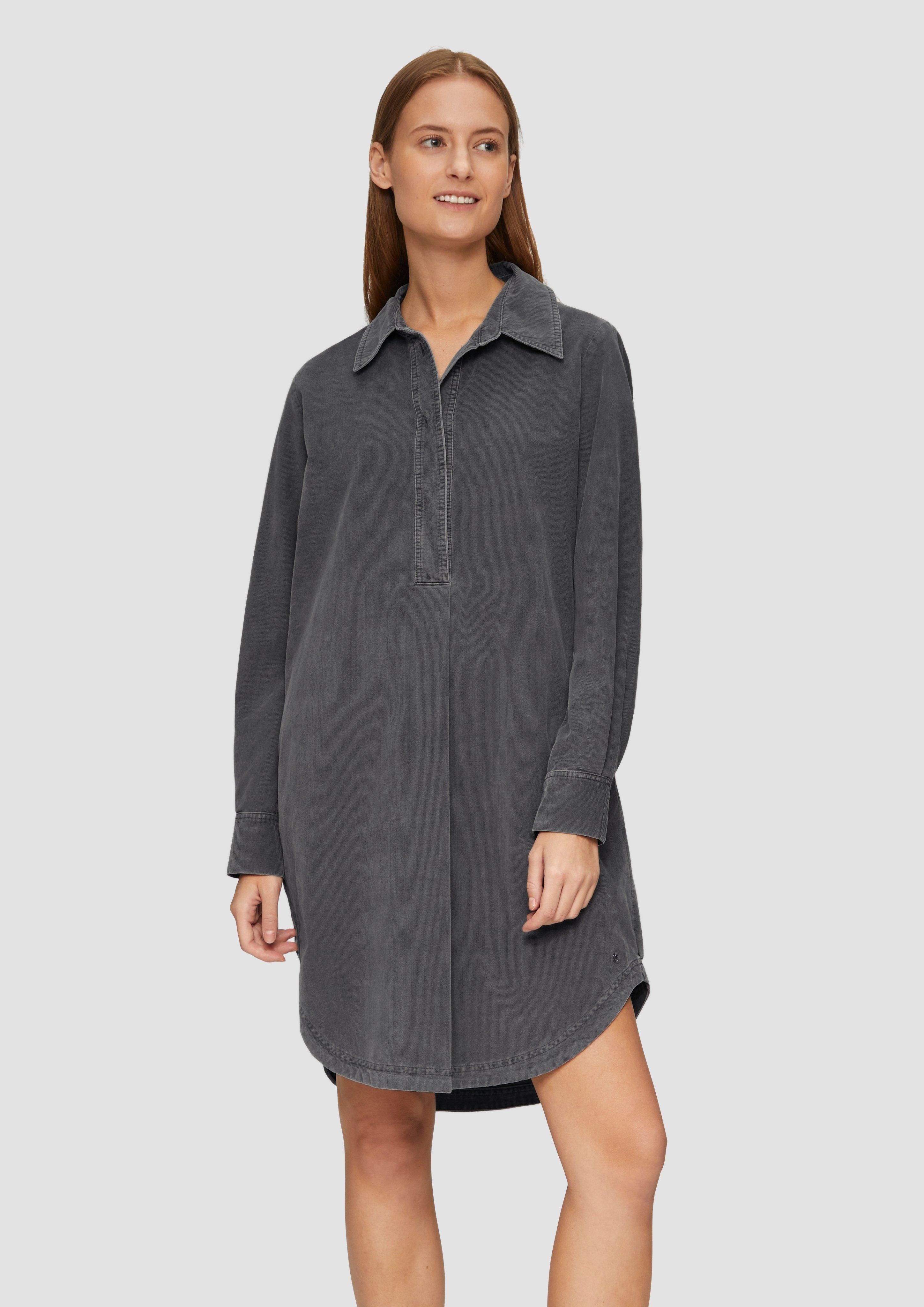 s.Oliver Minikleid Hemdblusenkleid aus Feincord mit günstig online kaufen
