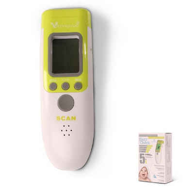 Cangaroo Infrarot-Fieberthermometer Infrarot Thermometer 5 in 1, 1-tlg., für Körper, Oberflächen, Räume, LCD-Anzeige