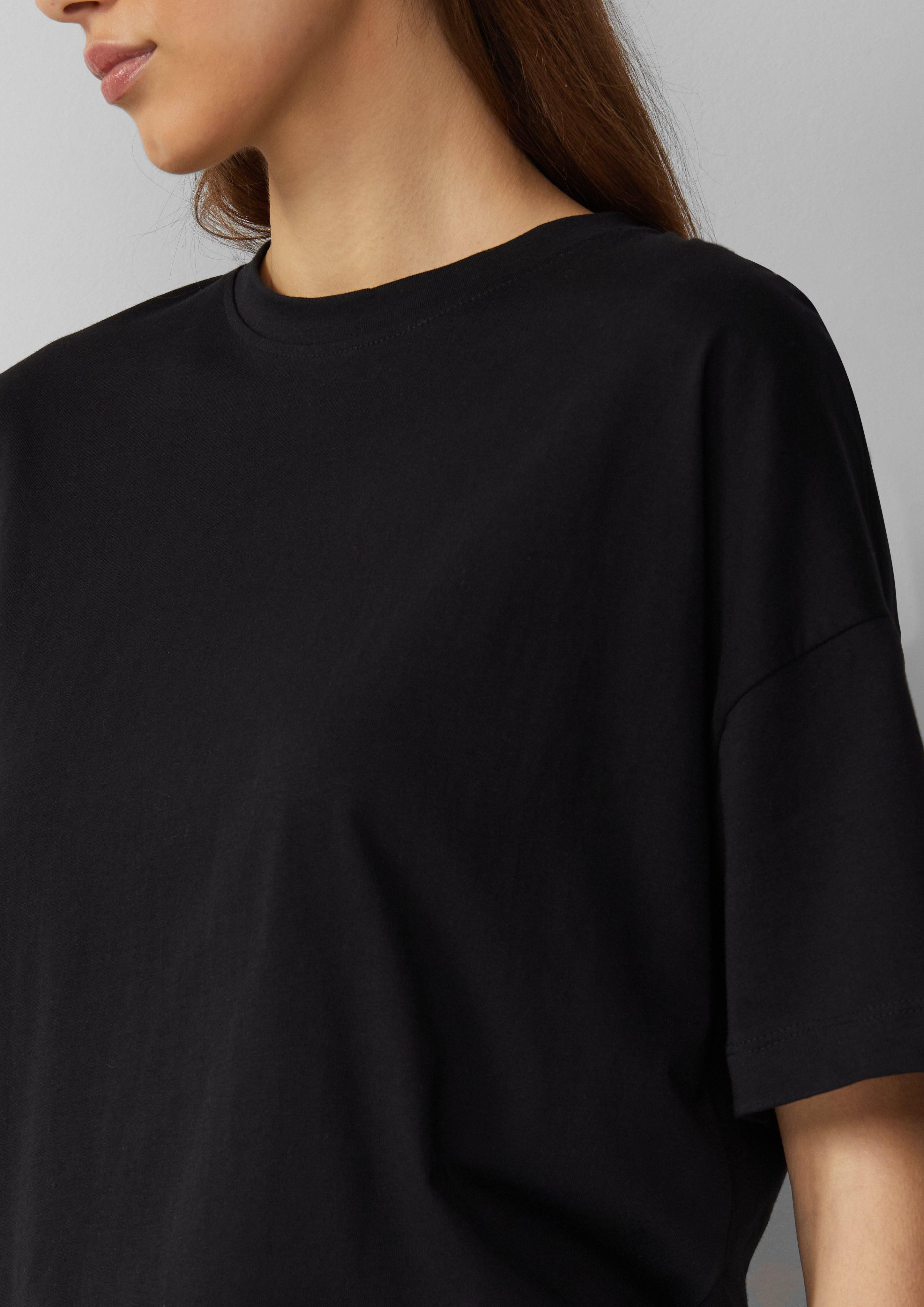 QS Kurzarmshirt Uni-Shirt im Loose Fit günstig online kaufen
