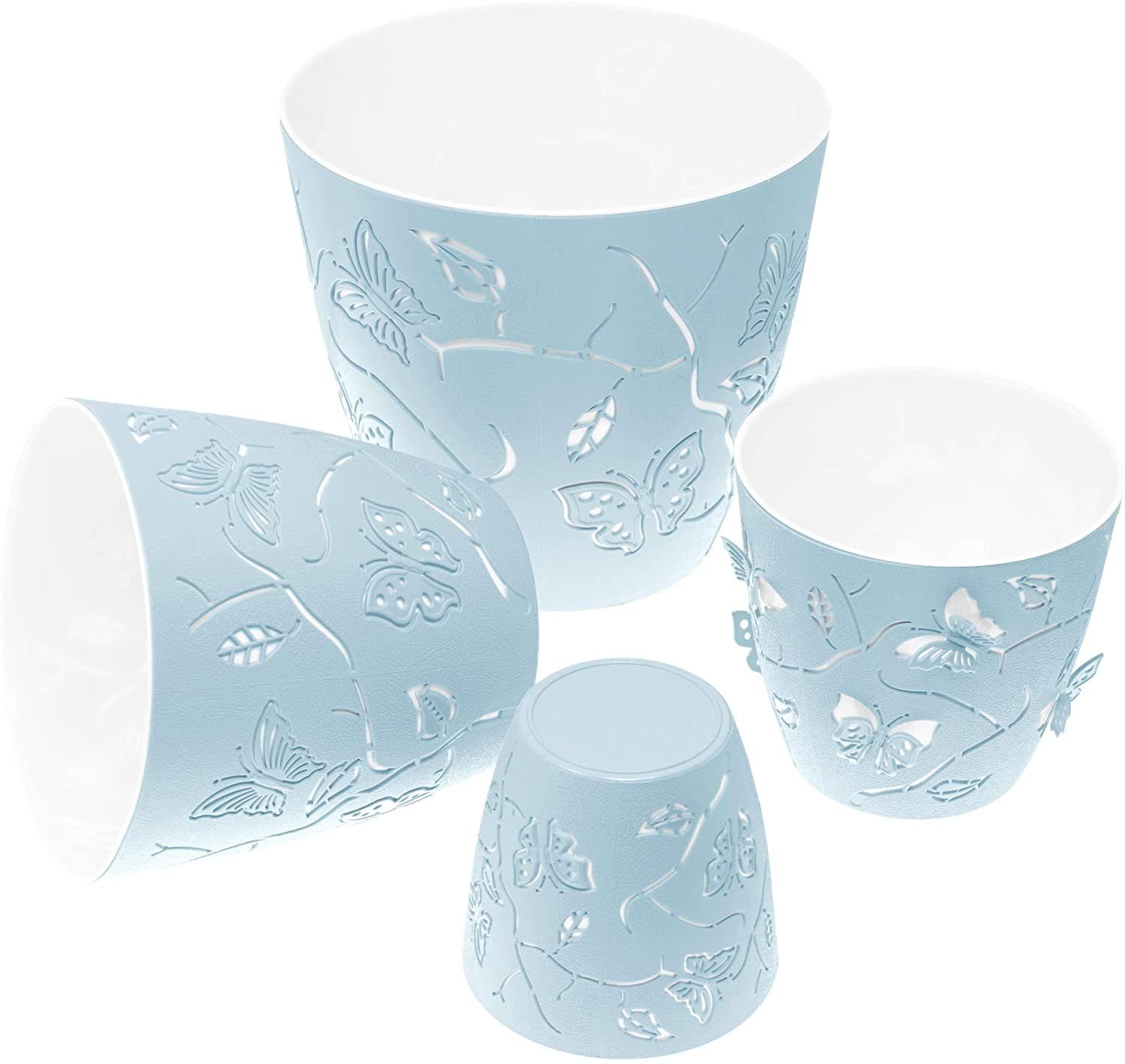 Lashuma Blumentopf Hell Blau (Set, 4 günstig online kaufen