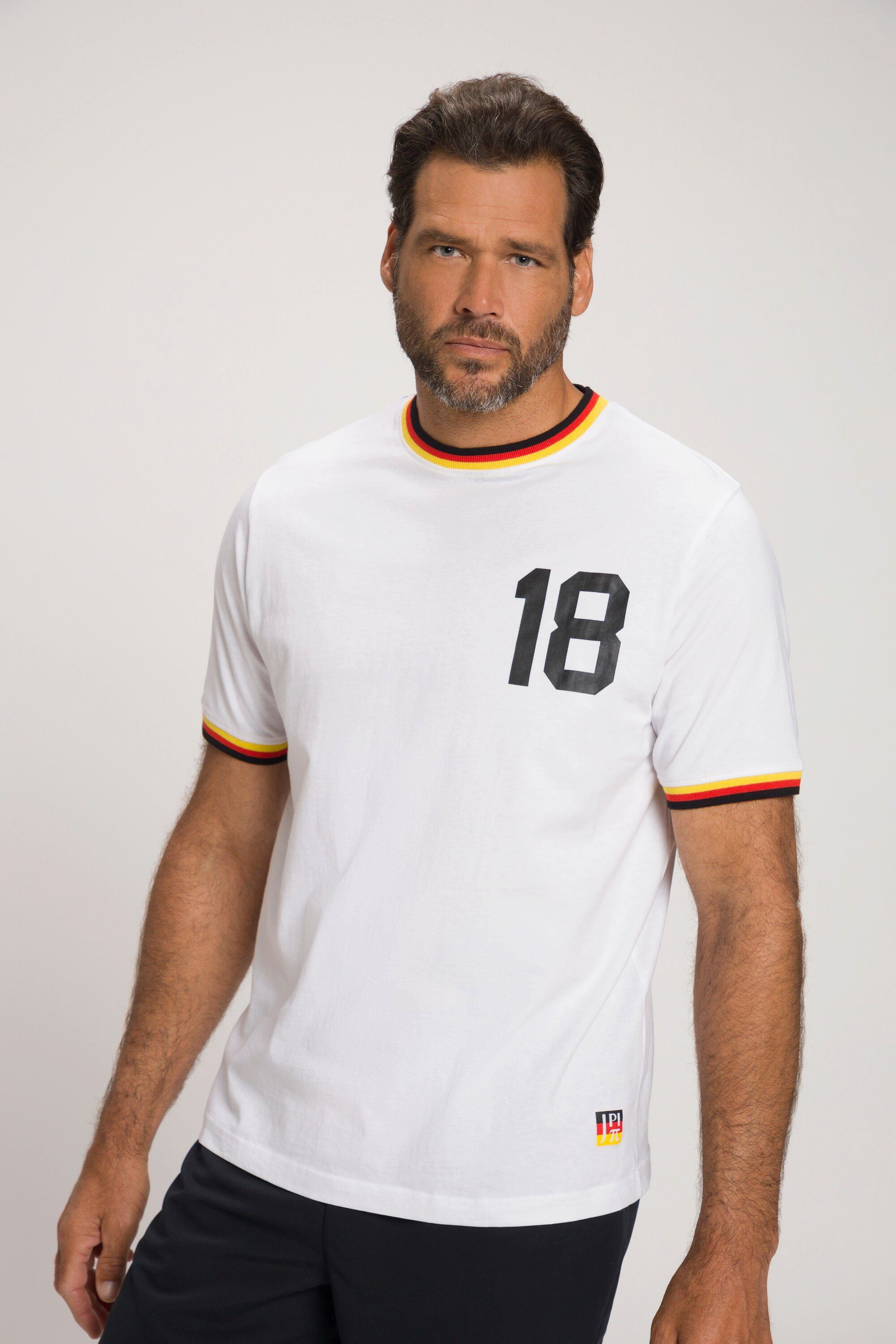 JP1880 T-Shirt T-Shirt Fußball WM Halbarm schneeweiß