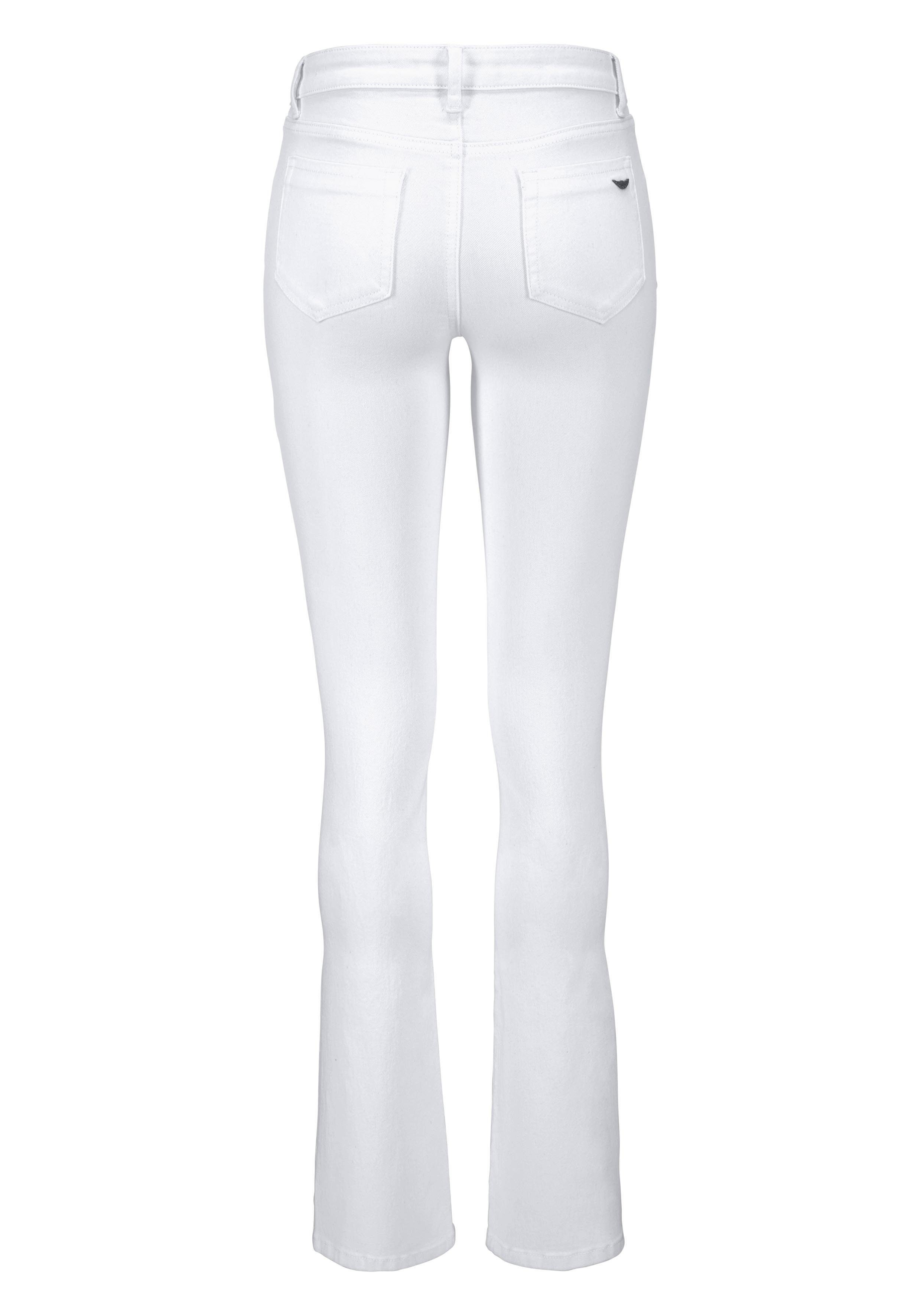 Arizona Bootcut-Jeans Ultra-Stretch Mid-Waist white