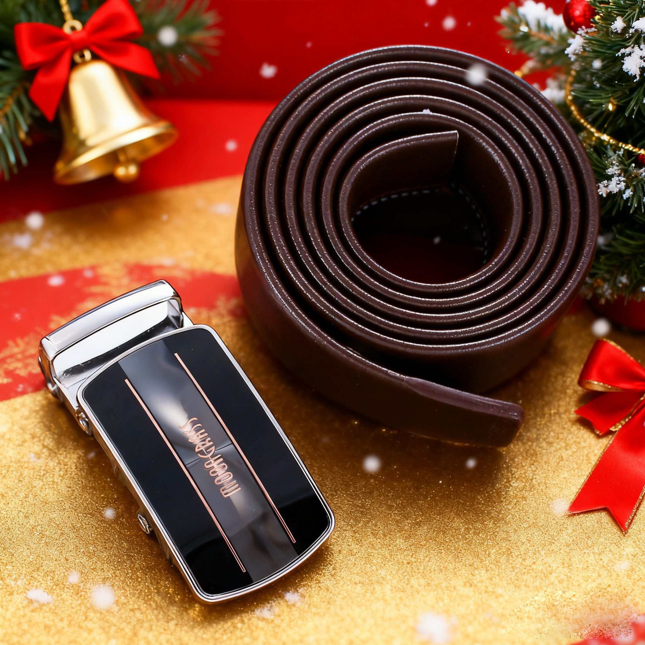 Luckice Geldbörse 4PCS Geschenk für Männer Herrenuhr Gürtel Set (Mann Männer Geburtstag Hochzeitstag Geschenke, Vatertag Geschenkbox,Geburtstagsgeschenk,Weihnachtsgeschenk), Herren Wichtelgeschenk Sets mit Ledergürtel Wallet Watch Gläsern