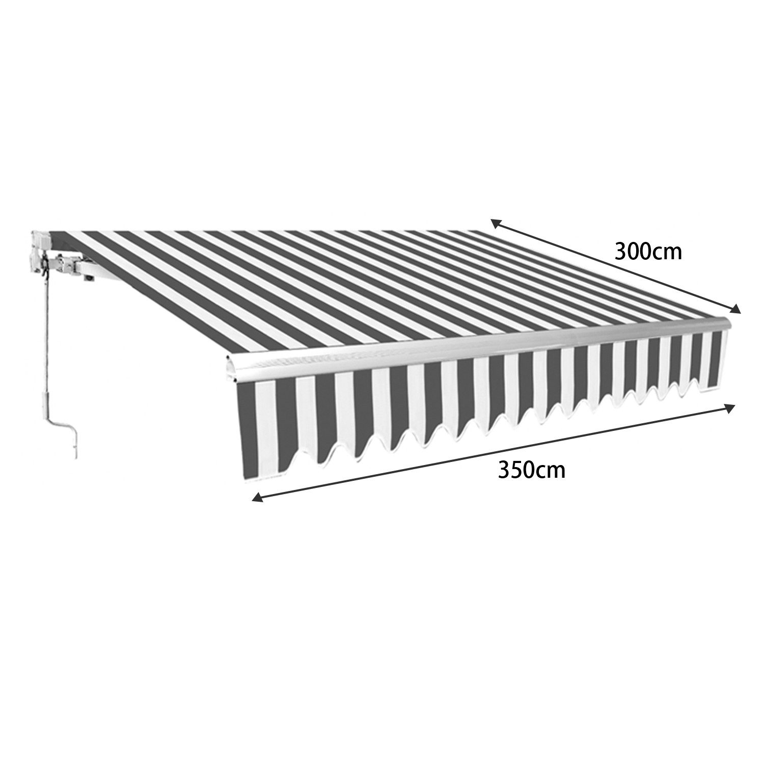 Clanmacy Markise Gelenkarmmarkise 350 x 300cm günstig online kaufen
