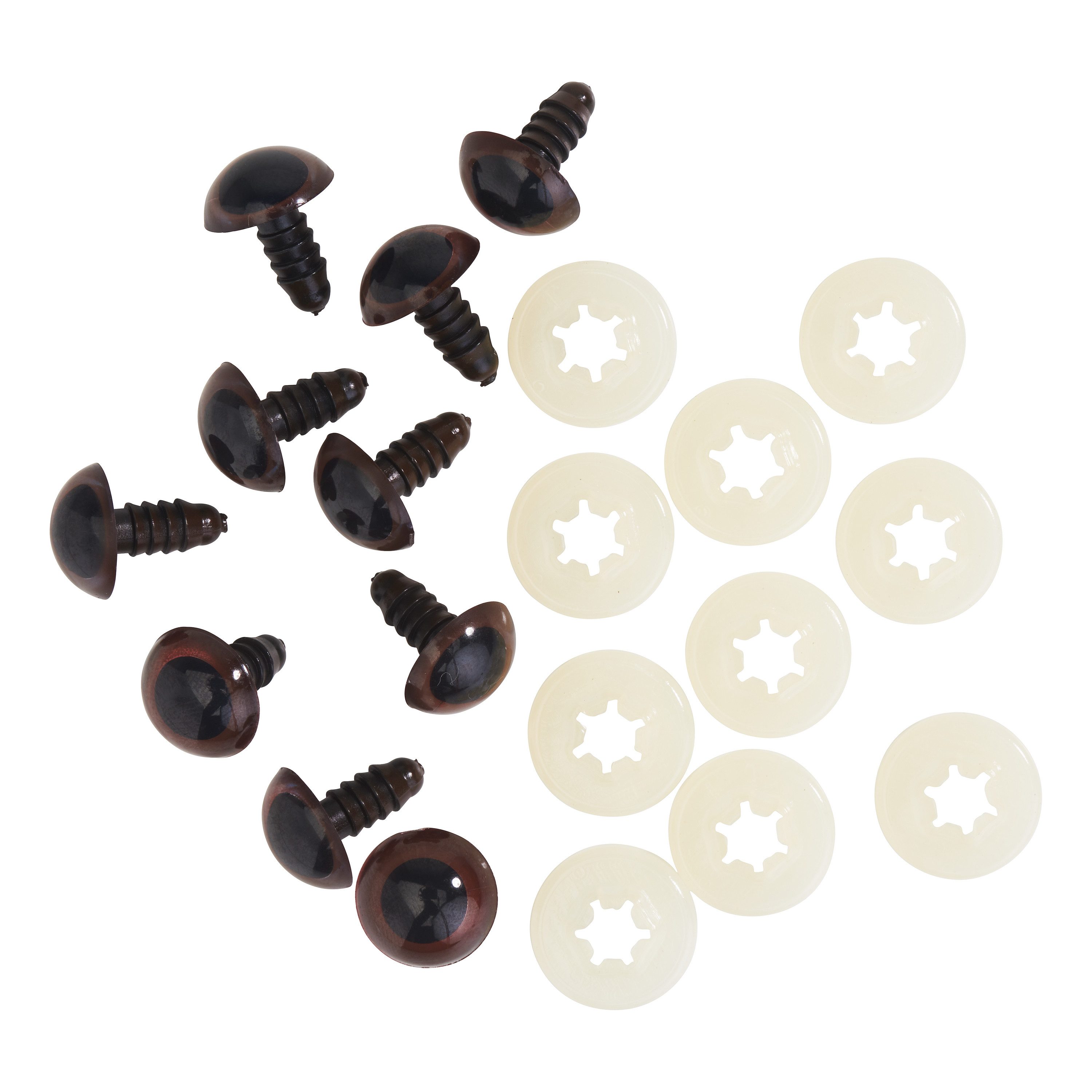 Rayher Kuscheltier Bären-/Tieraugen zum Feststecken, Ø 12 mm