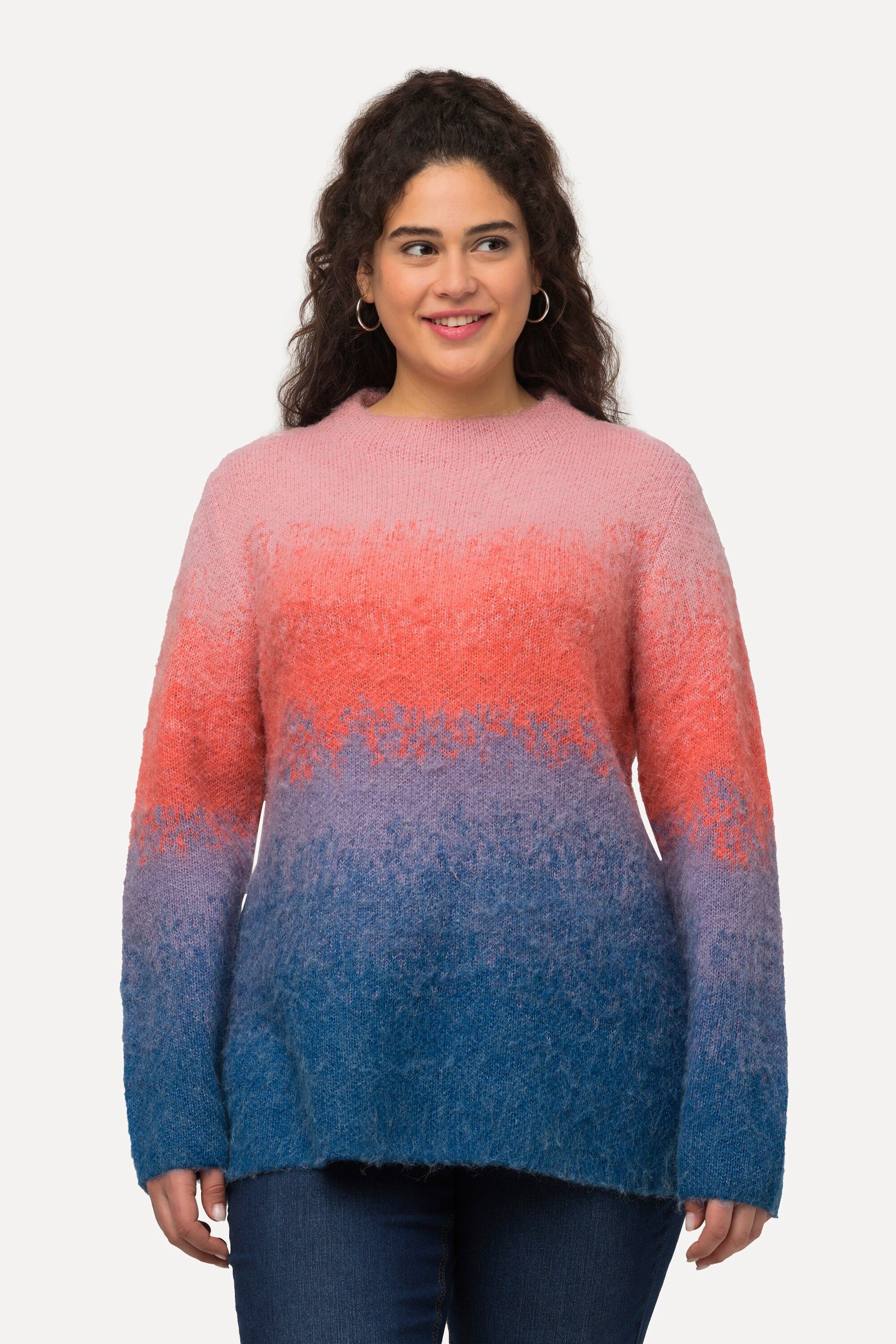 Ulla Popken Strickpullover Pullover Farbverlauf Stehkragen Langarm