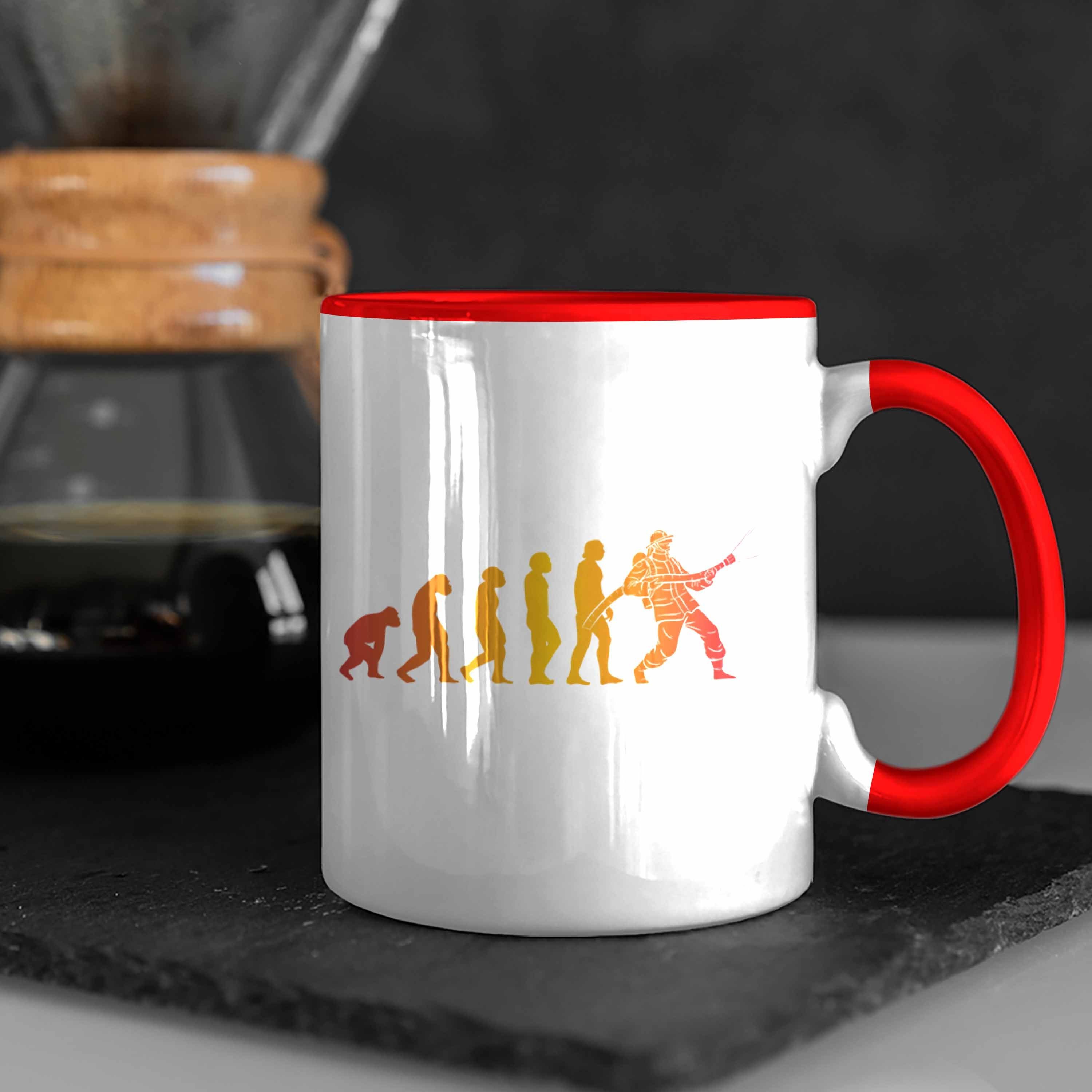 Trendation Trendation - Rot Grafik Tasse Geschenk Revolution Feuerwehrmann Tasse Feuerwehr