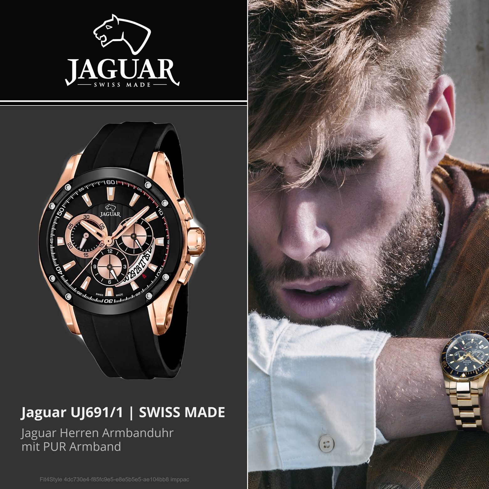 JAGUAR Chronograph Jaguar Herren Uhr Sport J691/1 PUR, (Chronograph), Herre günstig online kaufen