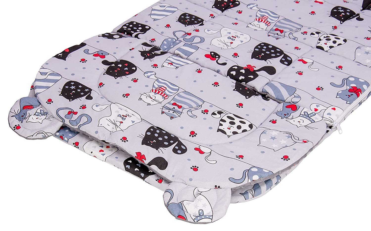 Best for Kids Kinderschlafsack Kinderschlafsack Set 3in1 mit Kissen & Tasche (Schlafsack-Set für Kinder, 3 tlg., Set bestehend aus Schlafsack), Kissen mit Bärenohren & Transporttasche