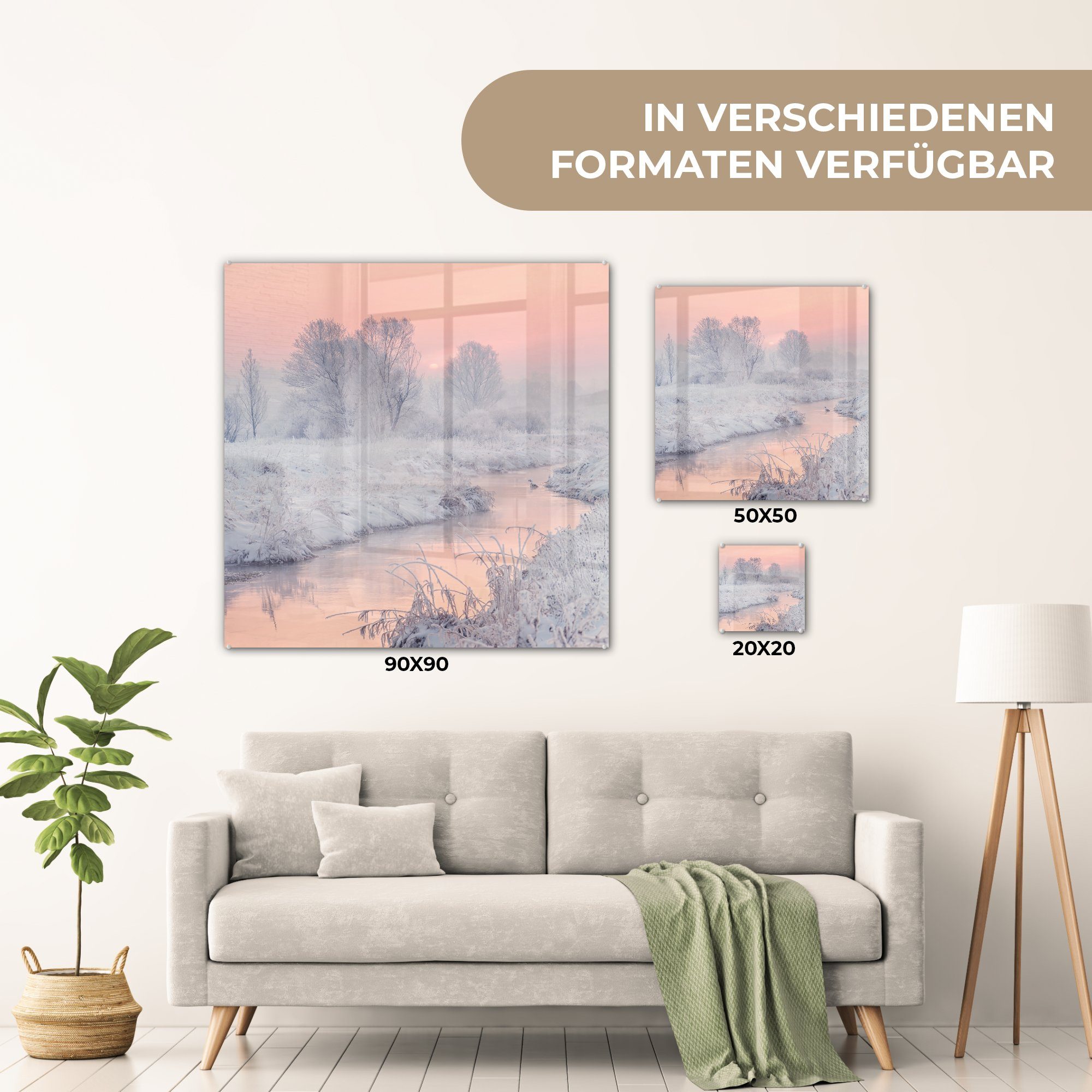 St), MuchoWow Foto Glasbilder auf Glas Bilder zur - Wandbild - - auf Glas Wanddekoration Acrylglasbild (1 Weg Sonne,