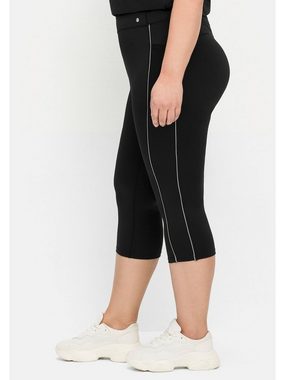 Sheego Leggings Große Größen aus Funktionsmaterial mit Kontraststreifen