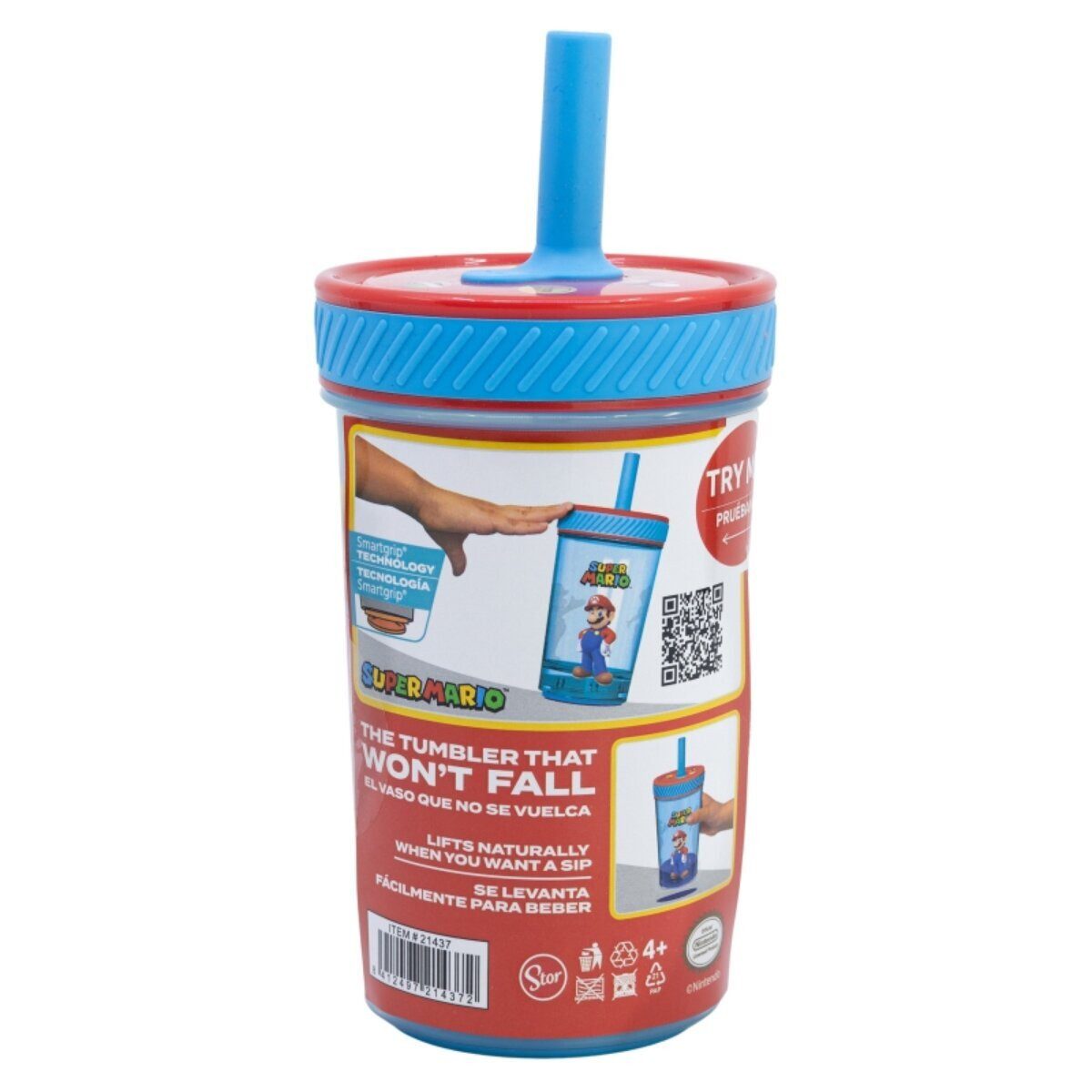 Super Mario Trinkflasche Super Mario Kippsicher Trinkbecher PP 370ml Drop Safe