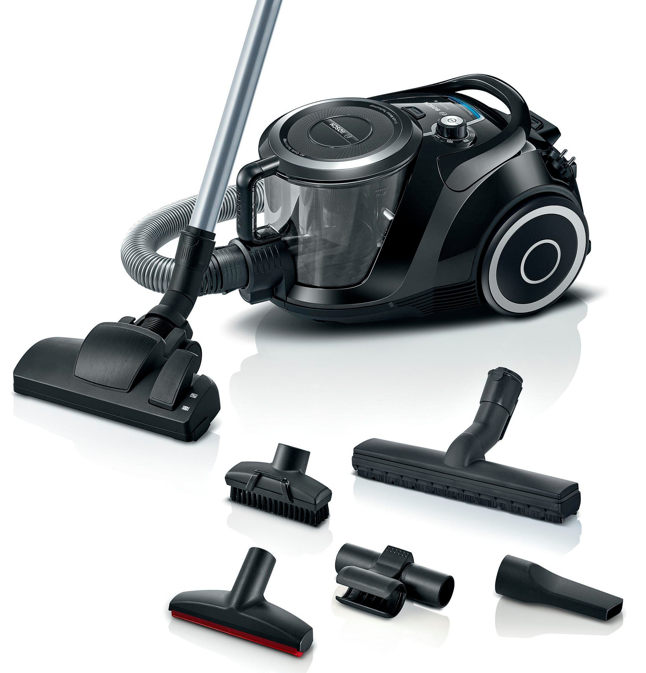 BOSCH Bodenstaubsauger BGC41XSIL, Serie 6, schwarz, 700 W, beutellos