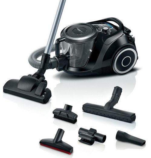 BOSCH Bodenstaubsauger BGC41XSIL, Serie 6, schwarz, 700 Watt, beutellos