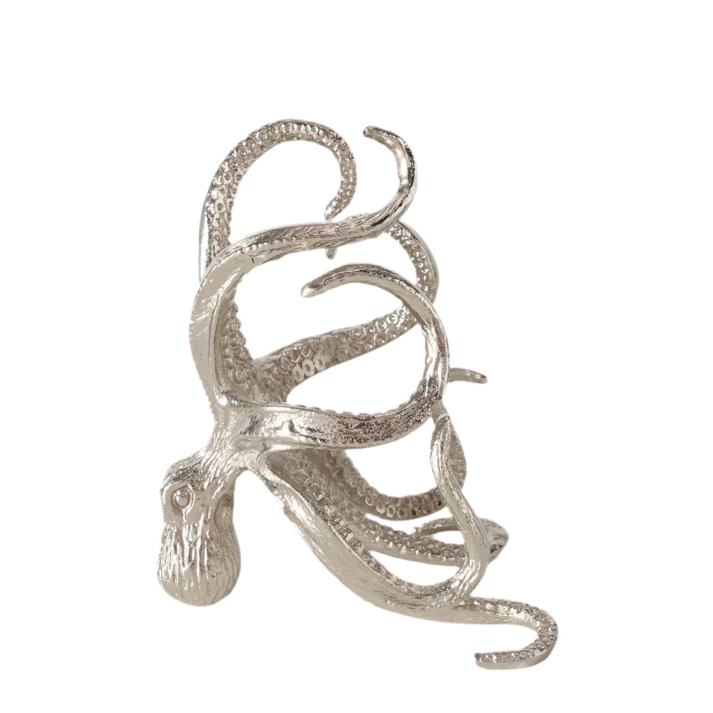 MF Weinflaschenhalter Flaschenhalter Octopus aus Aluminium Weinflaschenhalter Maritim, (1-St)