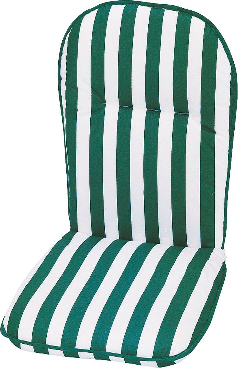 Best Sesselauflage gestreift grün/weiß