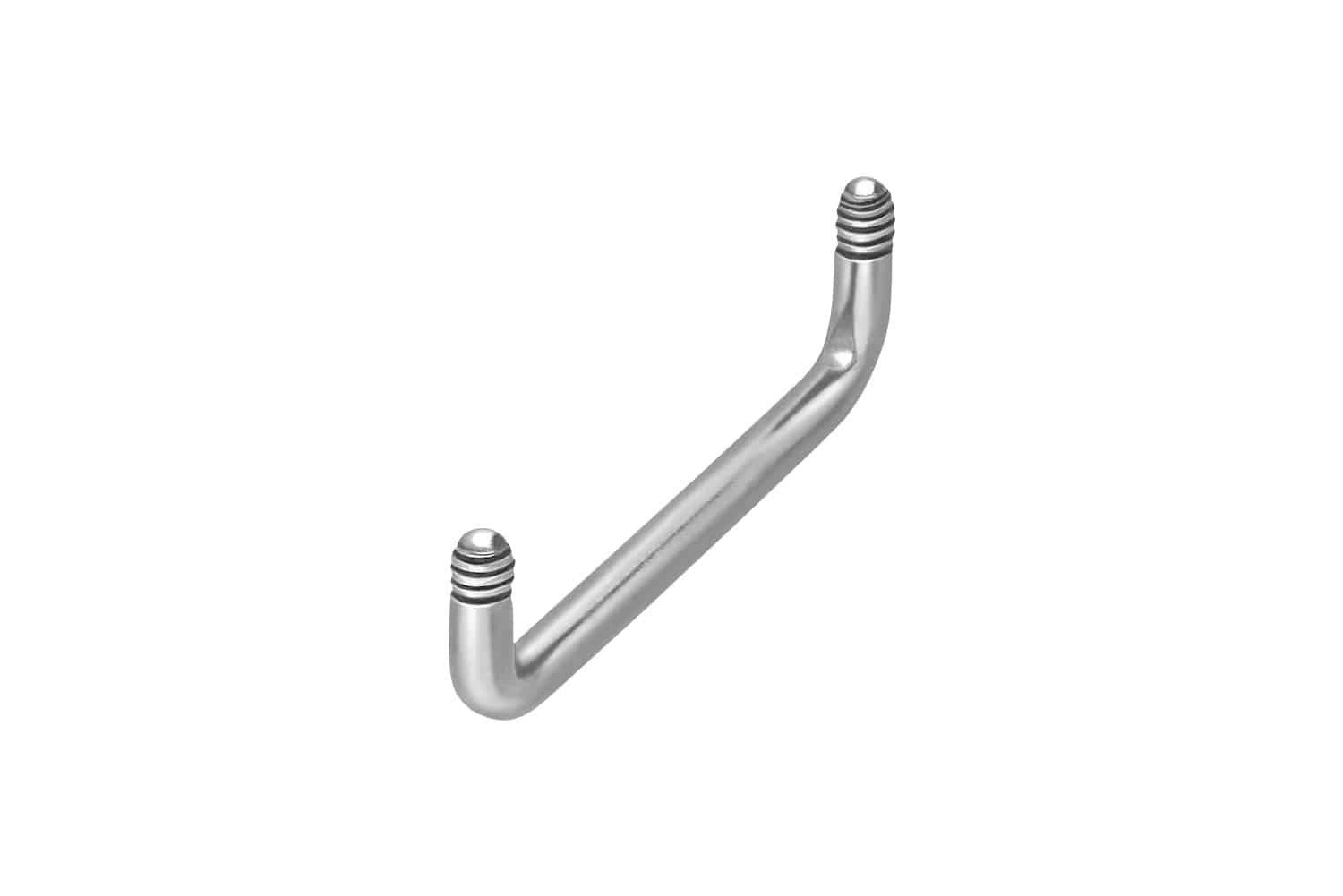 Brustwarzenpiercing Titan Surface Barbell (90 Grad) ohne Kugeln