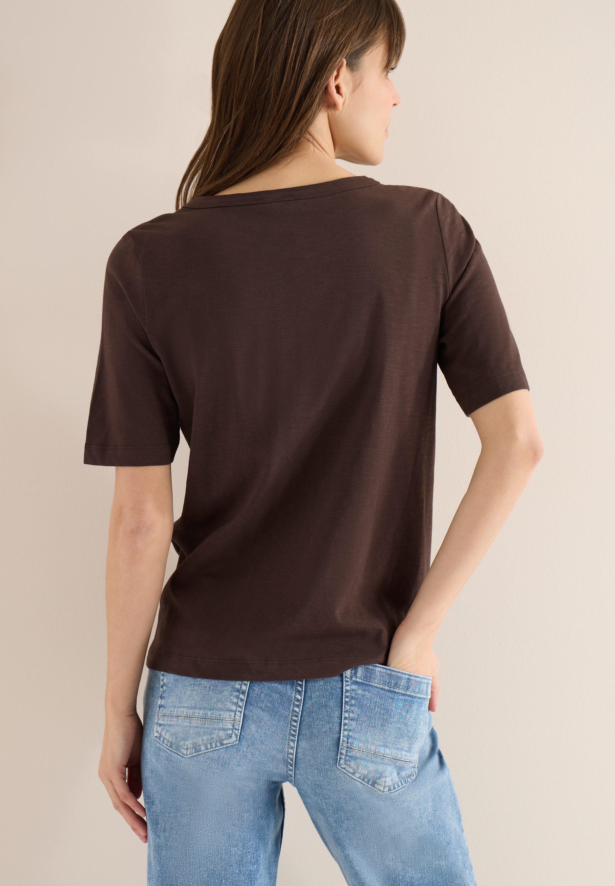 CECIL Kurzarmshirt aus weicher Baumwolle
