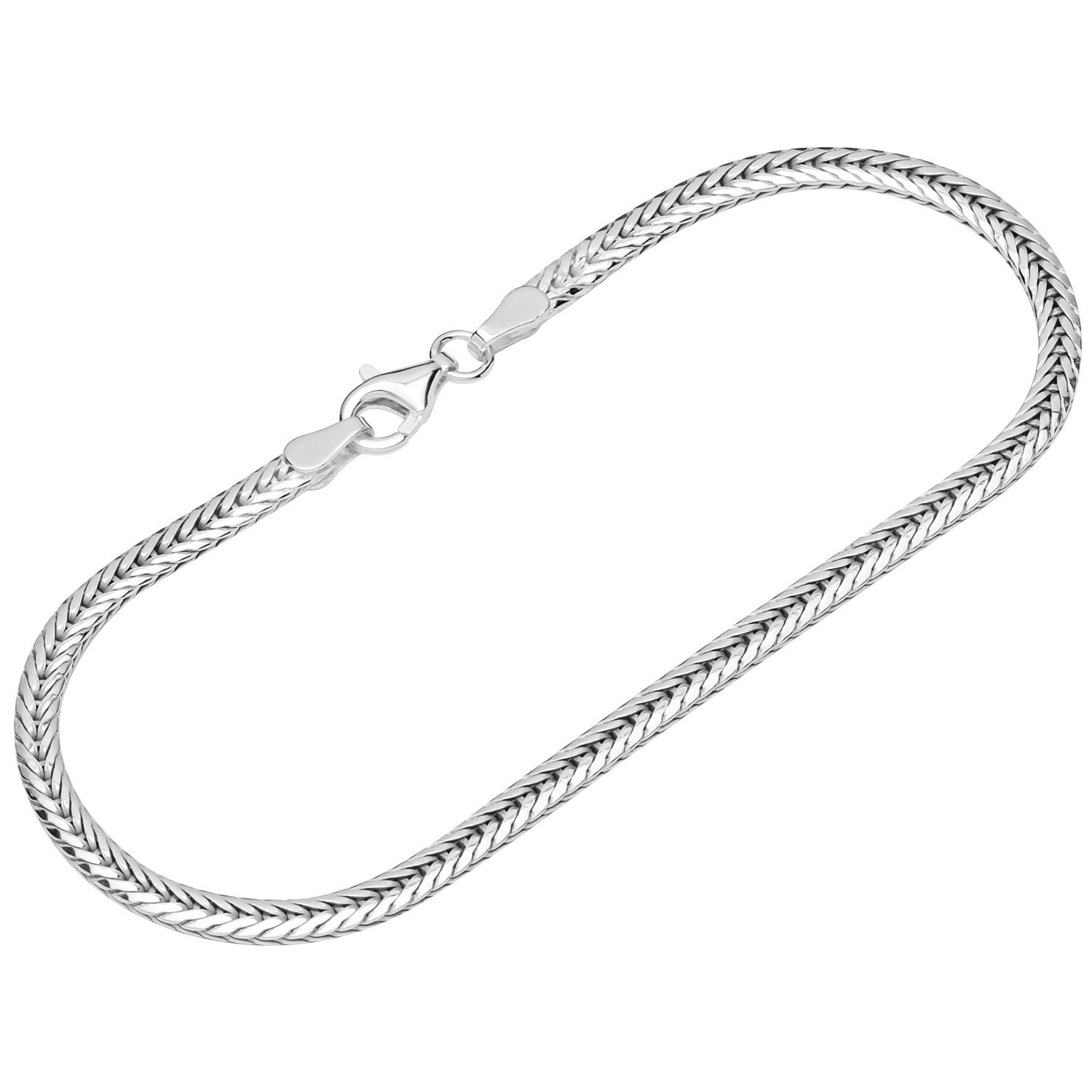 Silberarmband Armband 925 Sterling Silber 19cm Fuchsschwanzkette