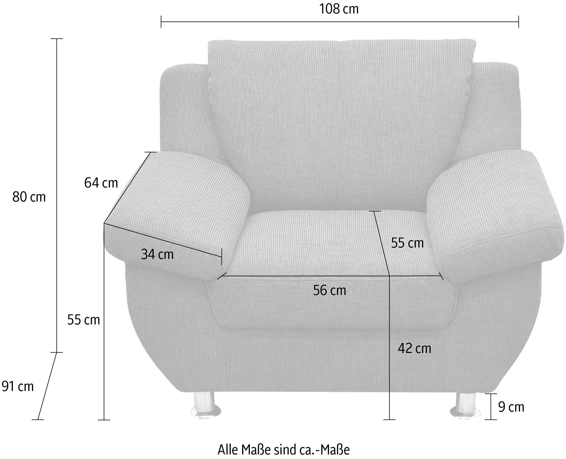 DOMO collection Sessel Pilar elegant und zeitloses Design, komfortabel, beq günstig online kaufen