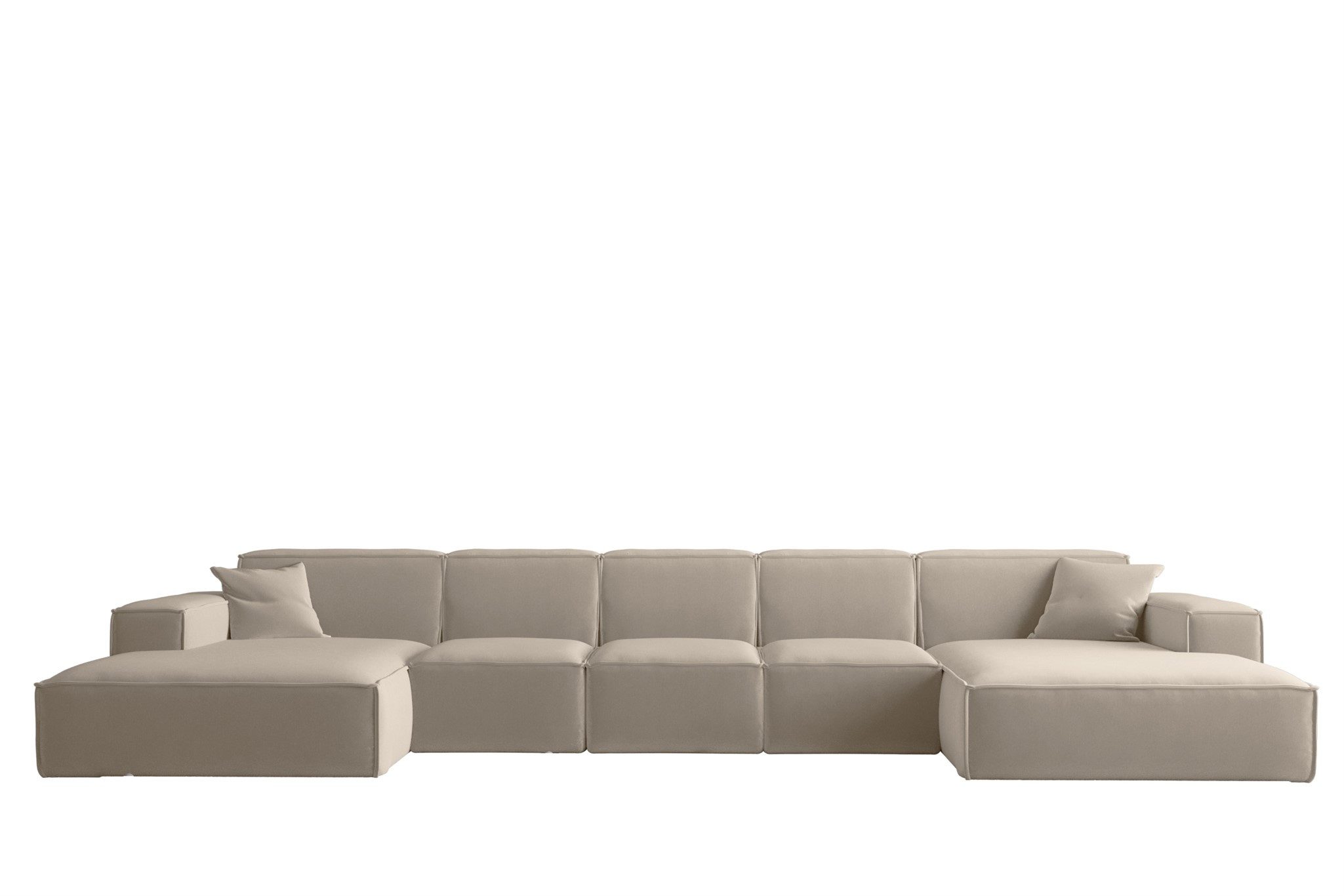 Fun Möbel Wohnlandschaft U-Form CELES PREMIUM XL, Breite 462 cm, inkl. 2 Zierkissen