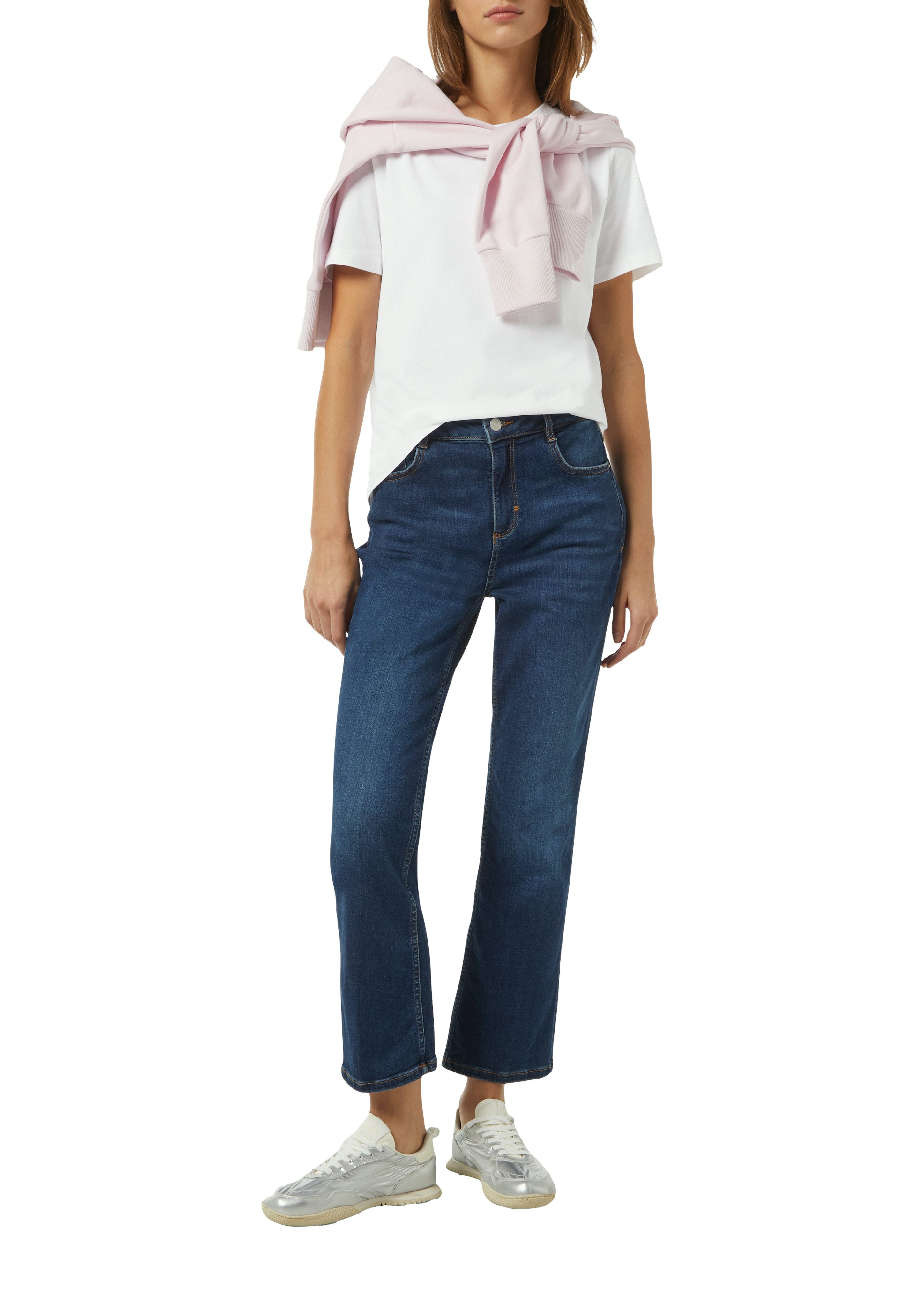 comma casual identity T-Shirt unifarben, regular fit, Baumwolle, Rundhals günstig online kaufen