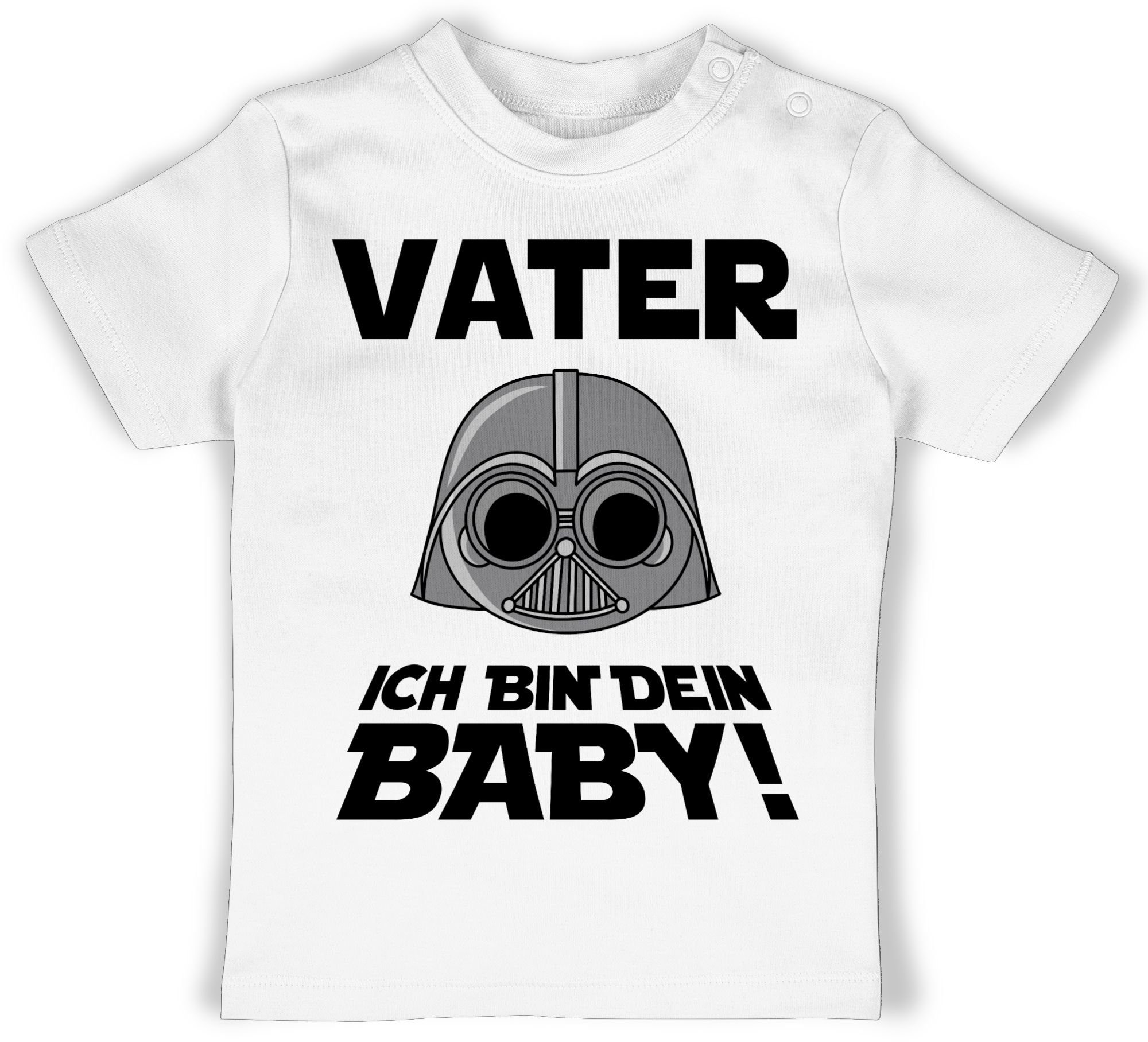 Shirtracer T-Shirt Vater ich bin dein Baby - schwarz Geschenk Vatertag Baby 1 Weiß | T-Shirts