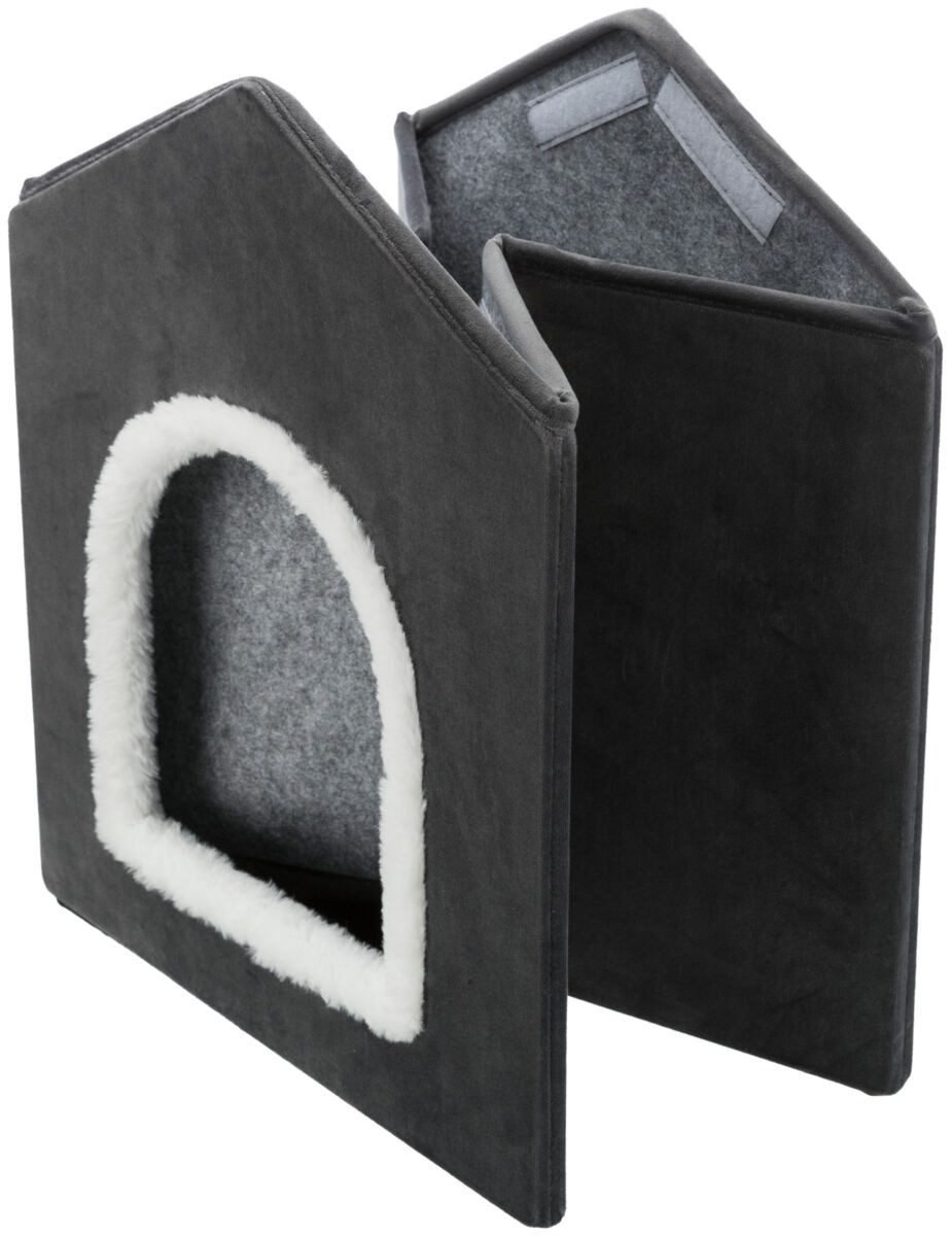 TRIXIE Tierhöhle Höhle Livia - dunkelgrau/weiß - 38 × 41 × 44 cm