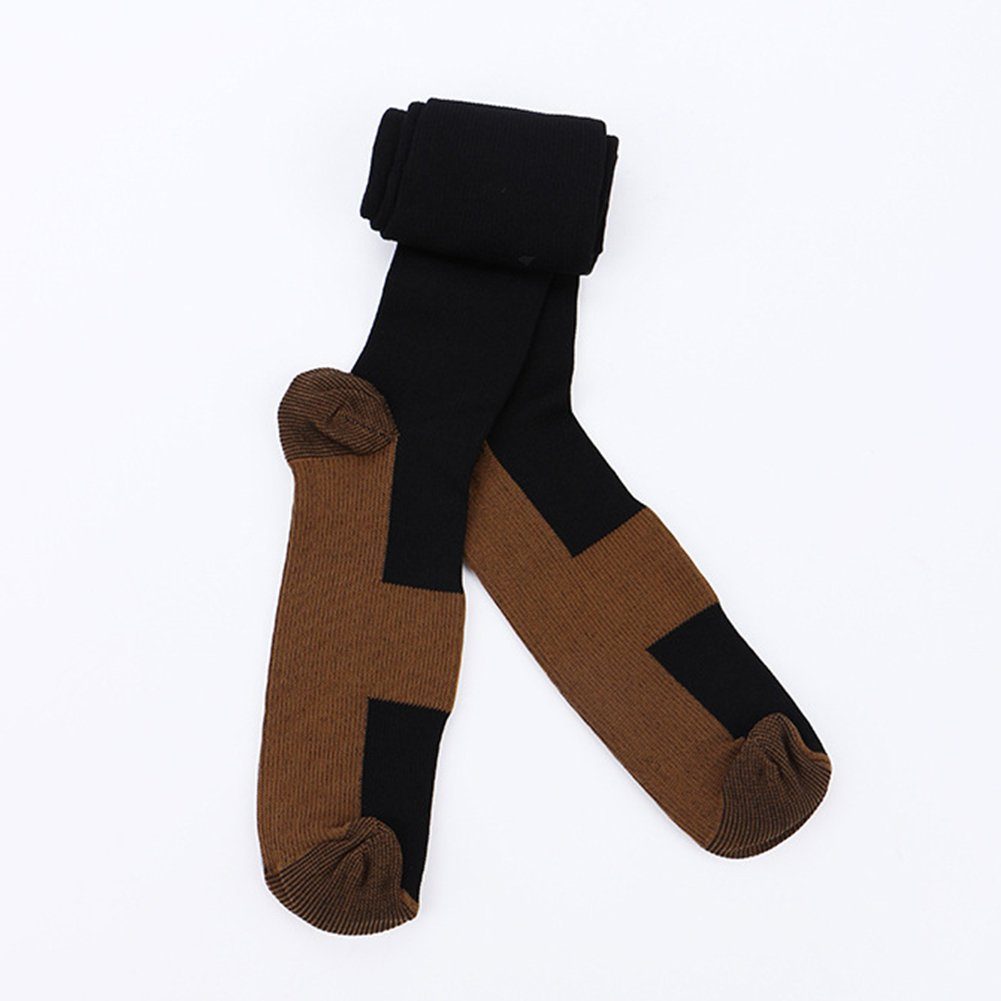 Blusmart Yin Elastische, Feuchtigkeitsableitende Stützkniestrümpfe B Yang-schwarz und Fußball-Druckstrümpfe, Socken