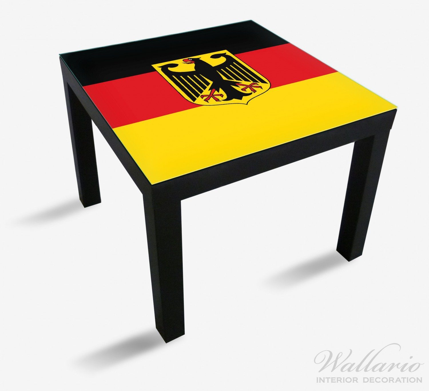 Wallario Tischplatte Ikea (1 geeignet Tisch Lack für mit Deutsche St), Flagge Wappen
