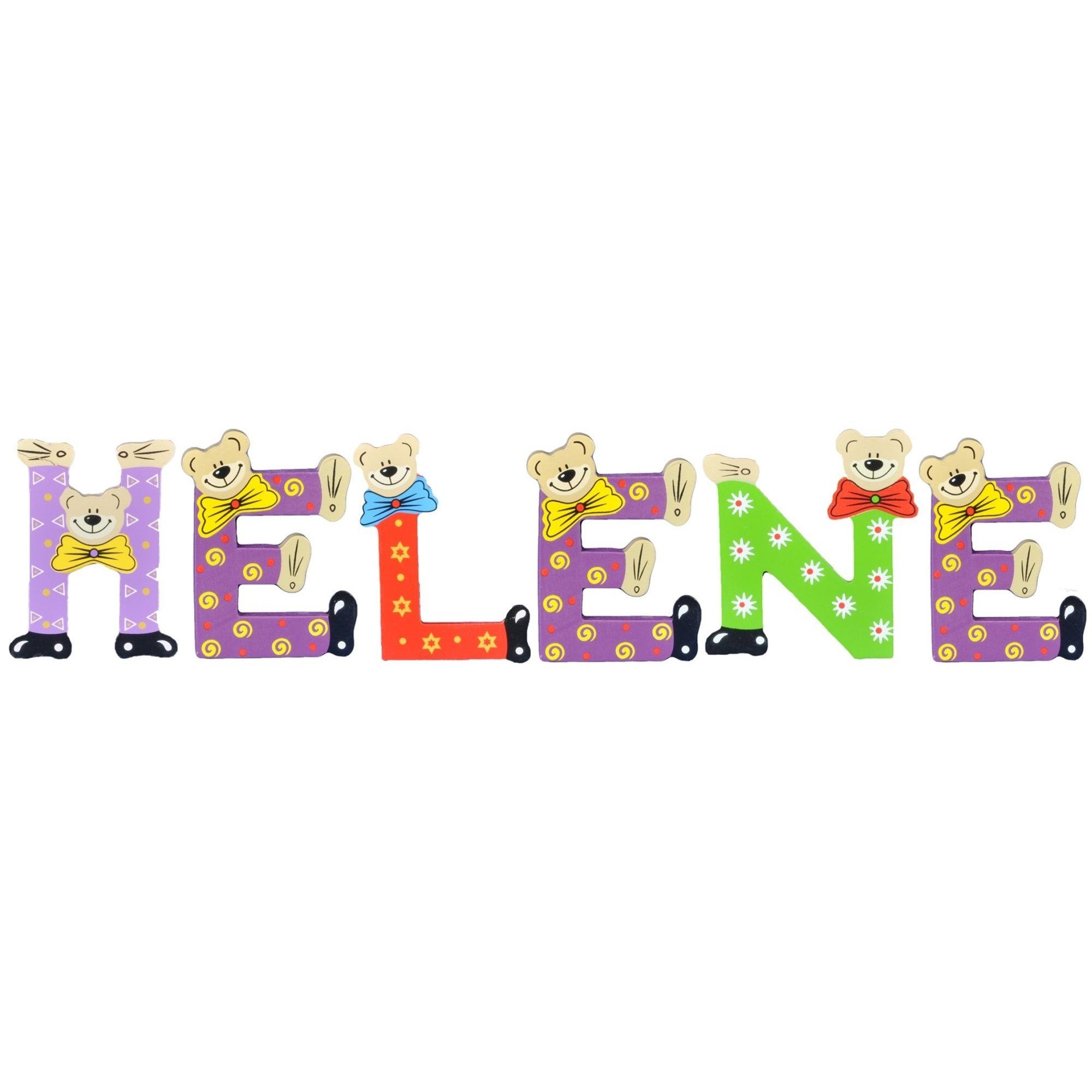 HELENE sortiert Holz-Buchstaben (Set, Kinder Namen-Set, 6 - St), Deko-Buchstaben Playshoes