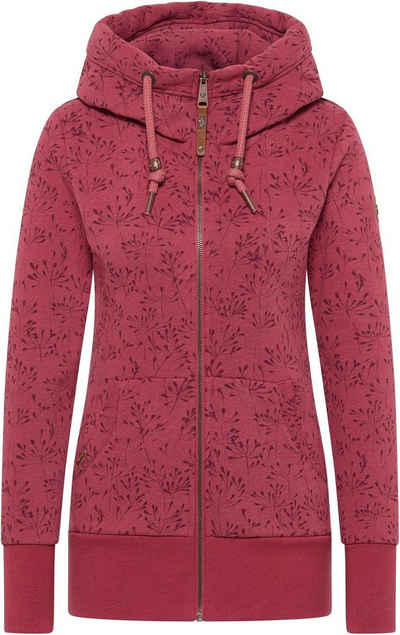 Ragwear Kapuzensweatjacke Damen Neska Flowery Zip