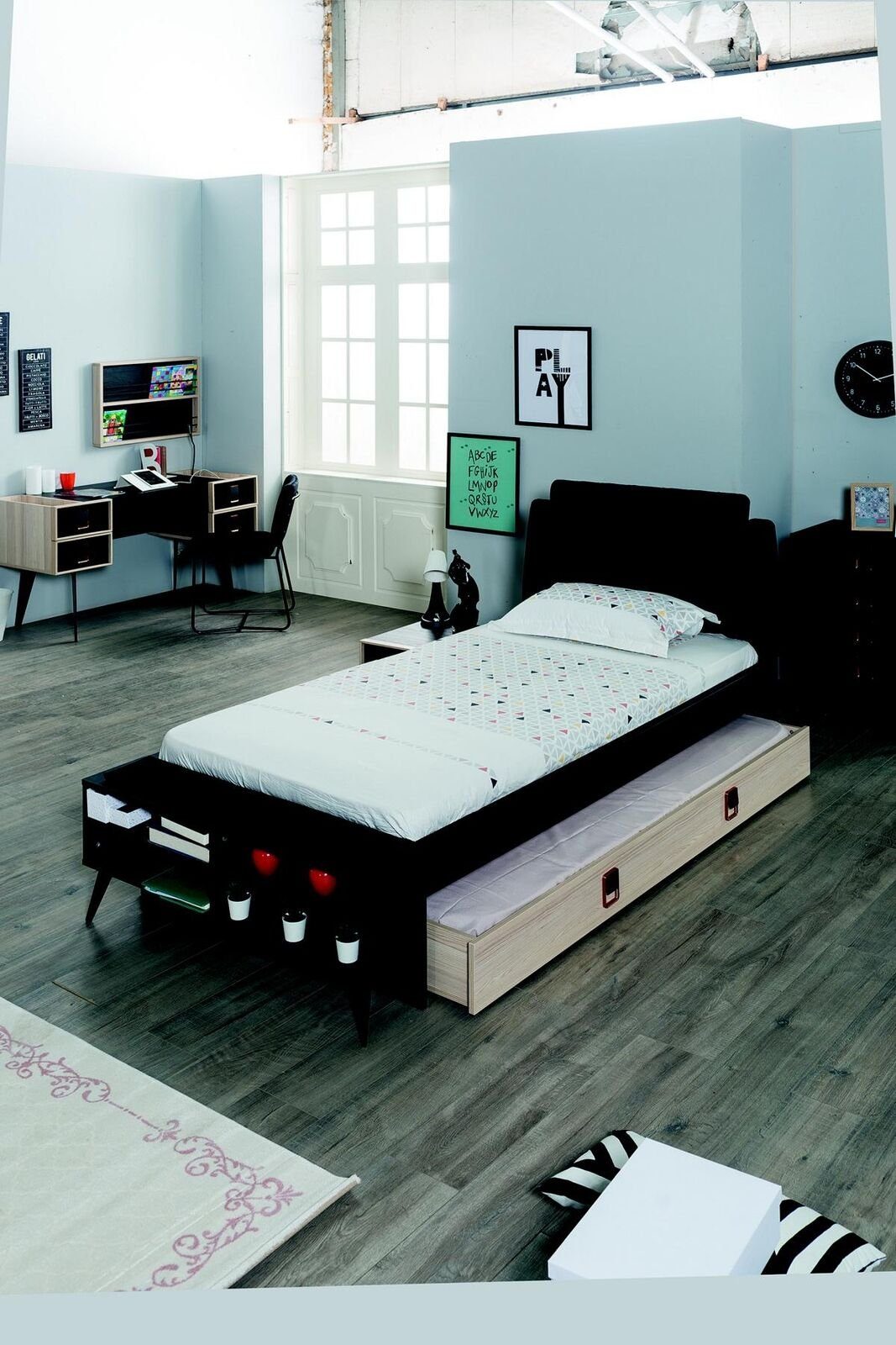 Gepolstertes In Betten Bettrahmen JVmoebel Kinderzimmer Europe Bett Bett Made Einzelbett Möbel (Bett),
