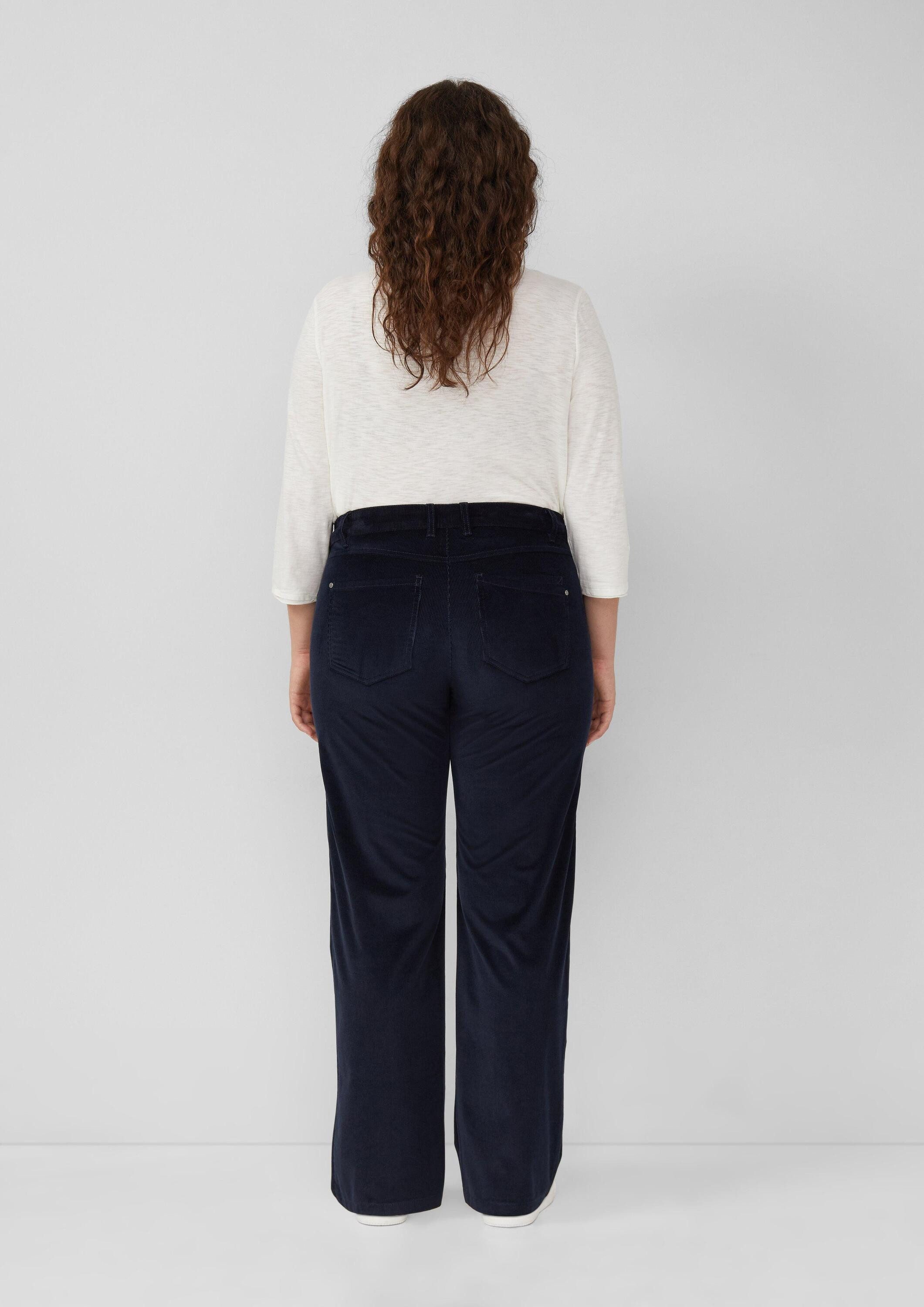 s.Oliver Chinos Hose Cordhose / Straight Fit / Mid Rise / Straight Leg