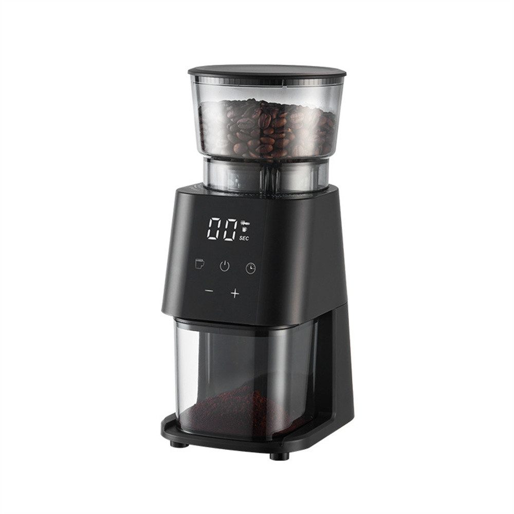 BLiTZWOLF Kaffeemühle, 150 W, Kegelmahlwerk, 100 g Bohnenbehälter, Elektrische Vollautomatisch, Bohnenmühle Kaffee-Bohnenzerkleinerer