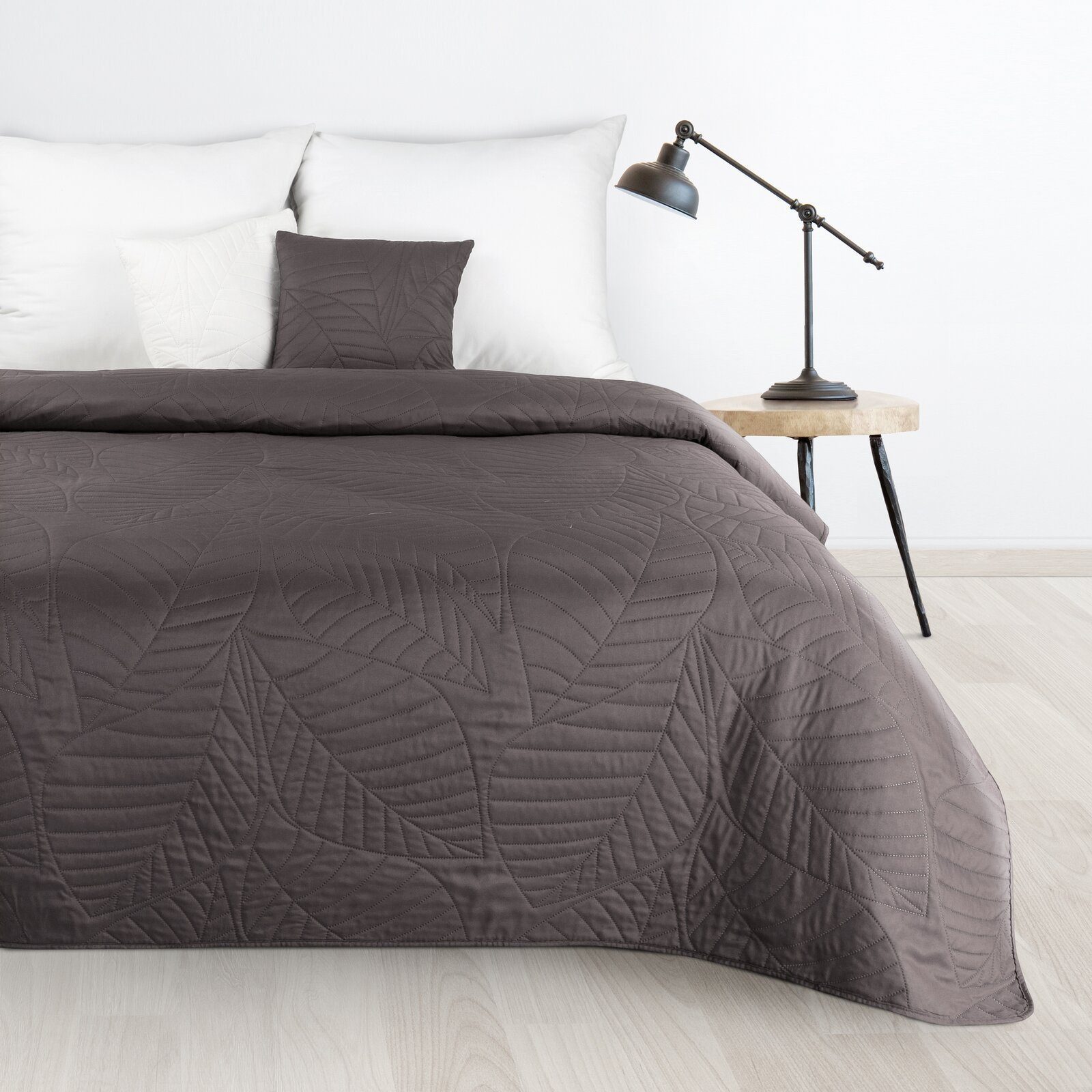 Design91 Tagesdecke BONI/6, Steppung Blätter Muster, günstig online kaufen
